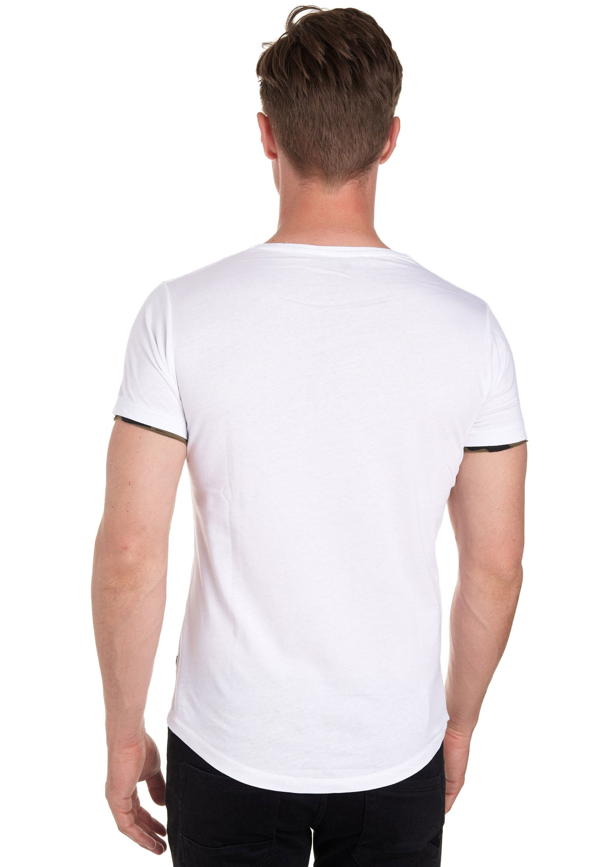 T-Shirt Rusty im 2-in-1-Design trendigen weiß Neal