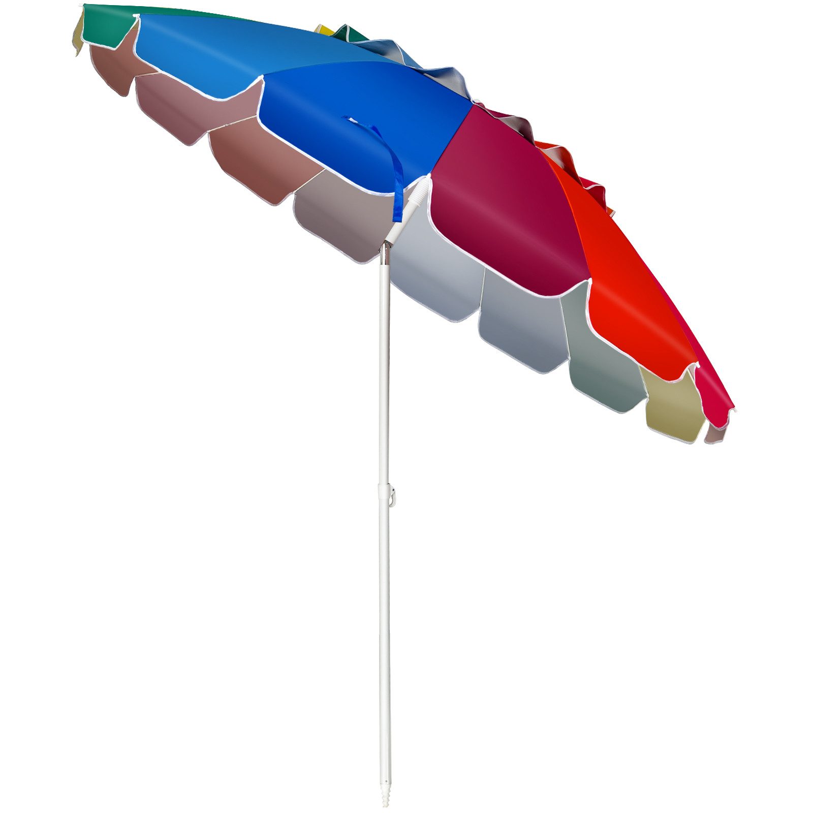 KOMFOTTEU Sonnenschirm Strandschirm Marktschirm Gartenschirm, mit Schutzhülle, UV50+, 243 cm