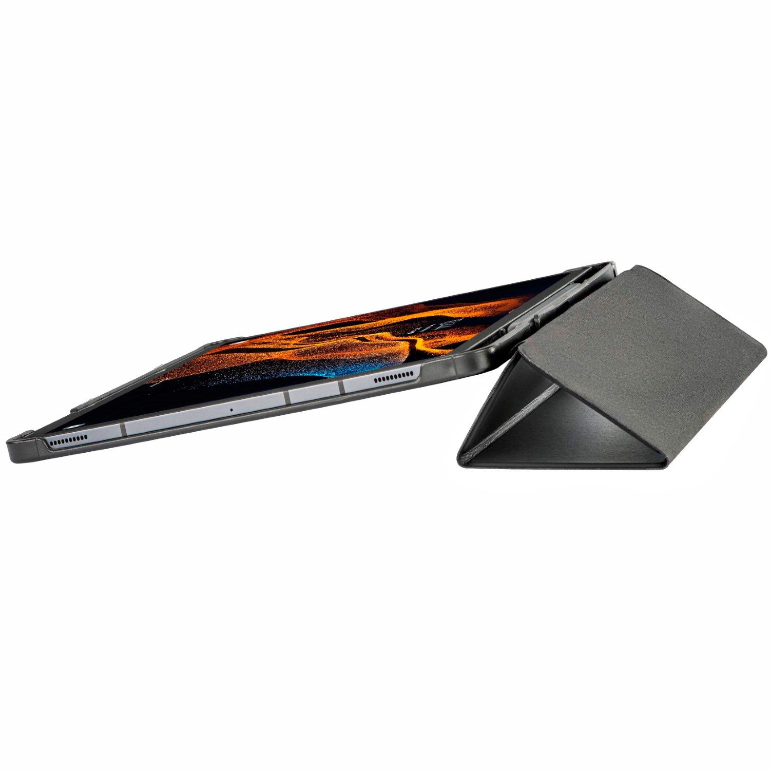 Hama Tablet-Hülle Smart Case Fold Tasche Cover Hülle Bag Black, Standfunktion Ständer für Samsung Galaxy Tab S8 Ultra 14,6" – Bild 3 von 5