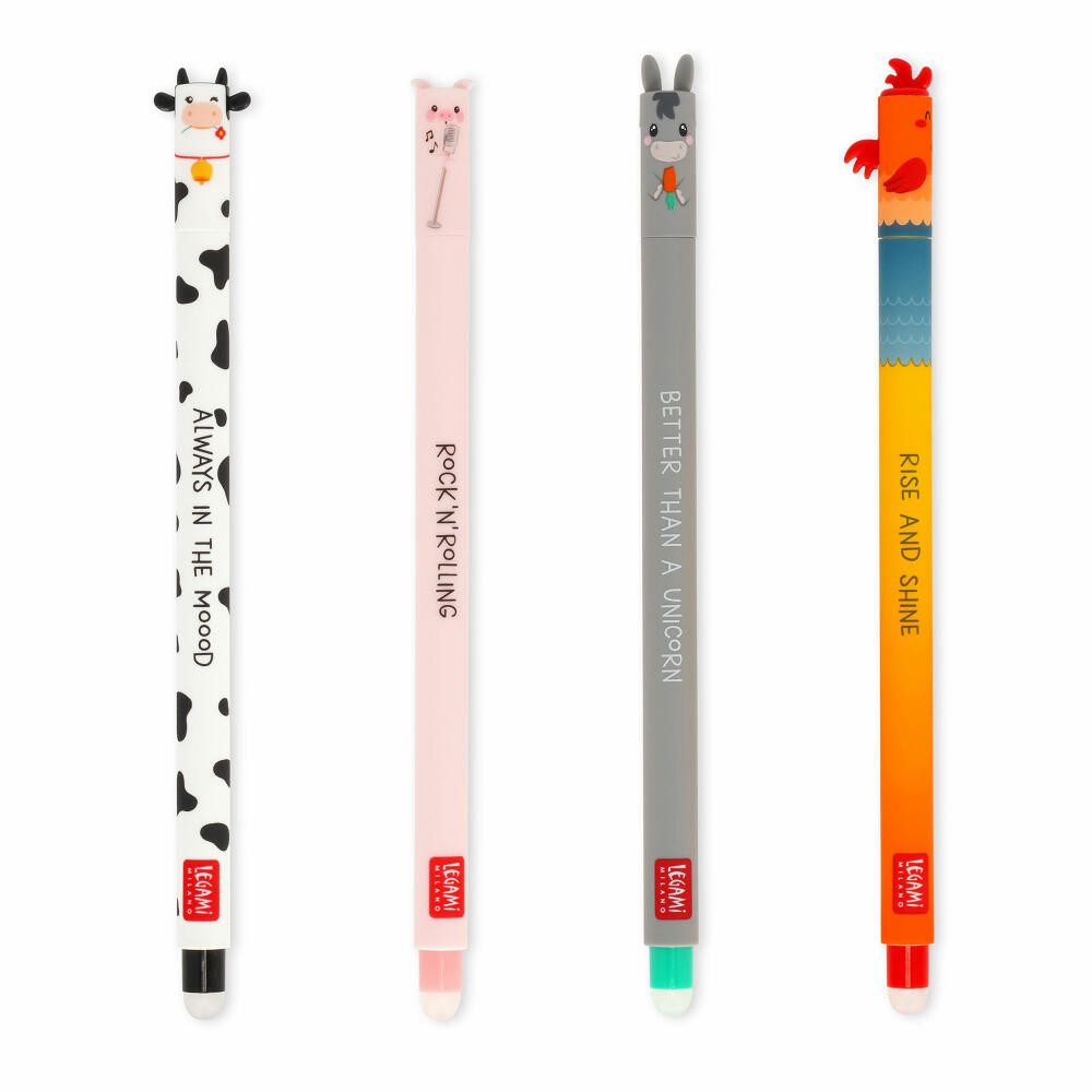 Legami Gelschreiber Erasable Gel Pen Set Farm Sweet Farm