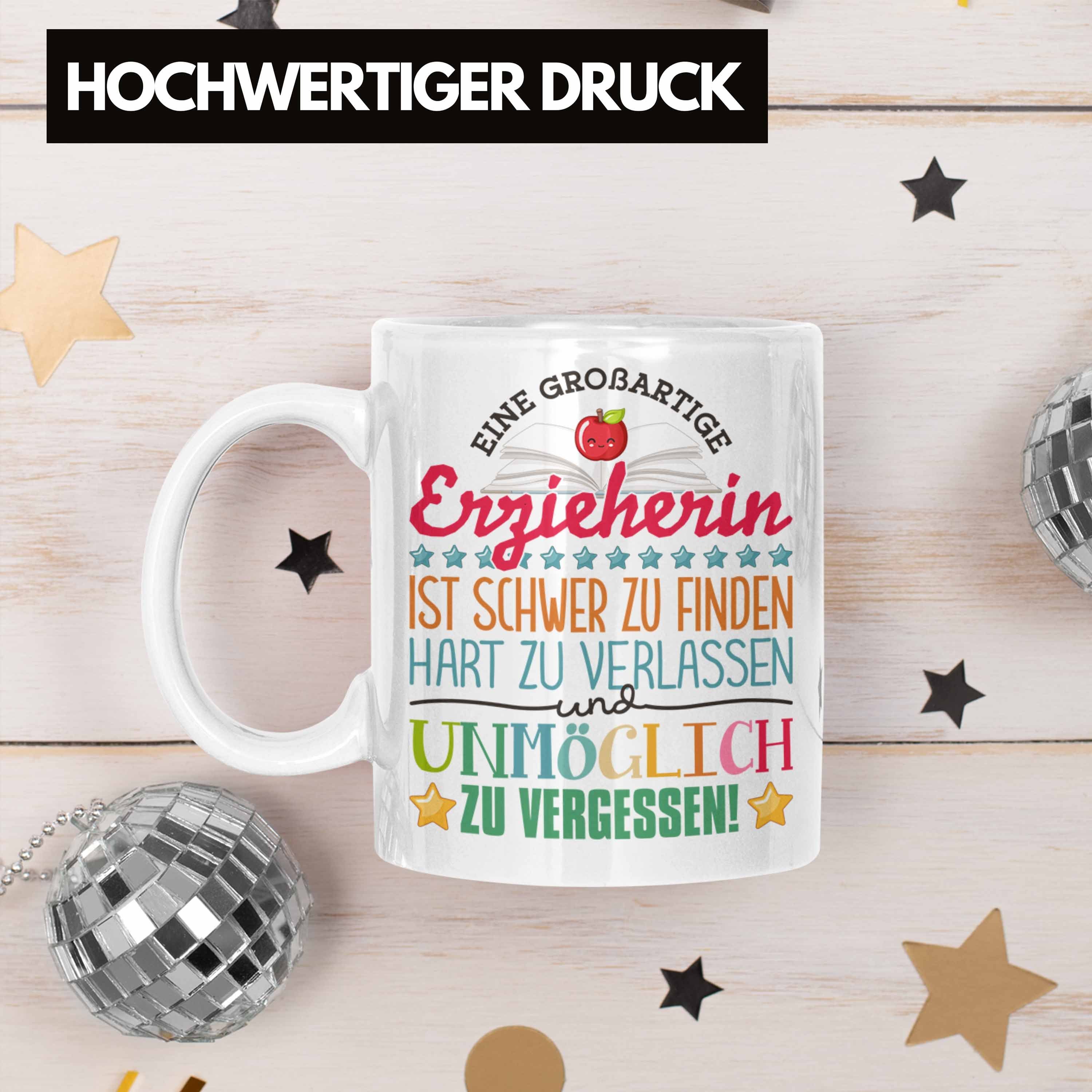 Trendation Tasse Trendation - Erzieherin Abschied Tasse Abschiedsgeschenk Spruch Kinder
