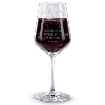 Mr. & Mrs. Panda Rotweinglas Hund Australien Shepherd - Transparent - Geschenk, Geschenk für Weinl, Premium Glas, Luxuriöse Gravur
