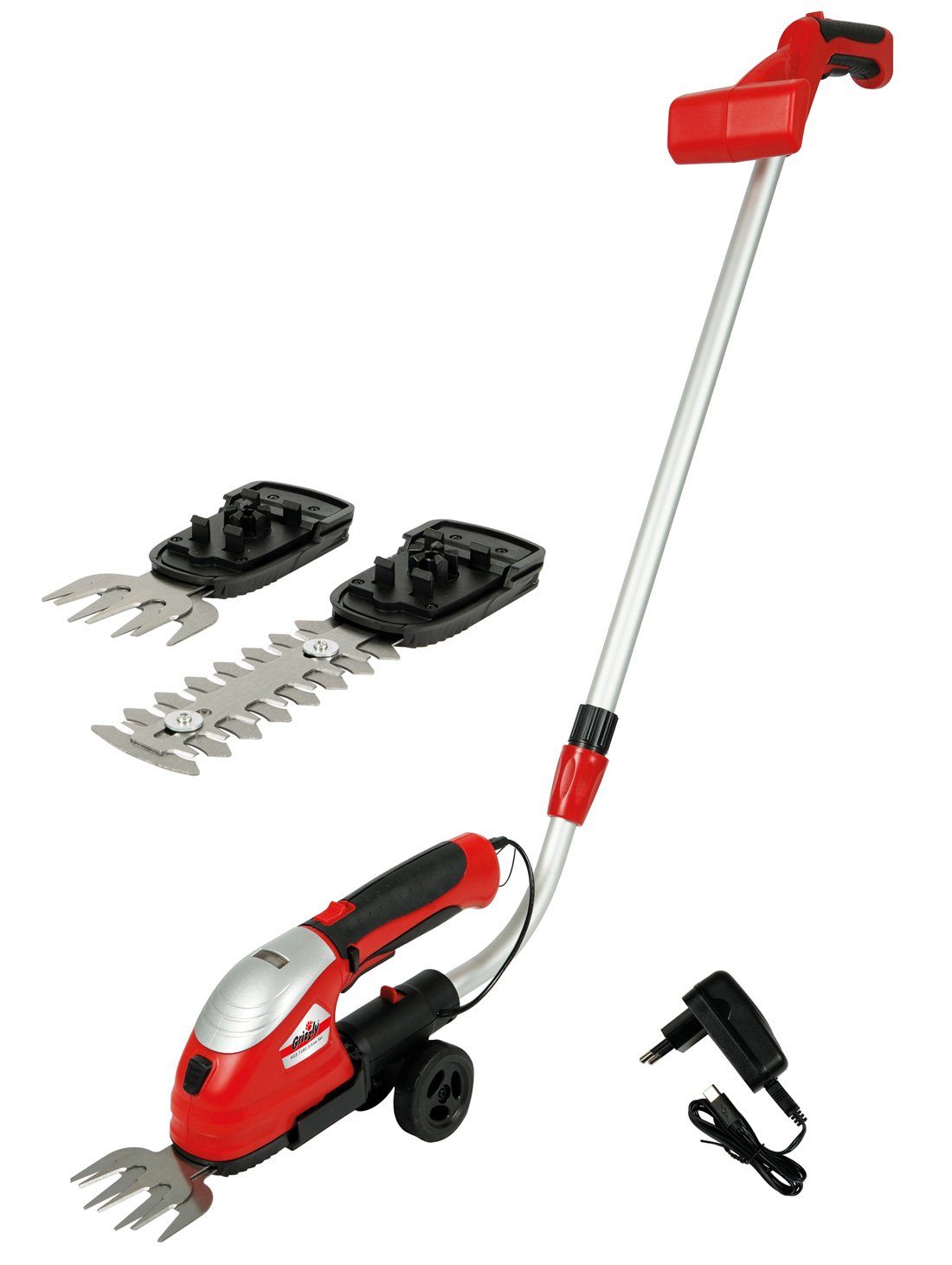 Grizzly Tools AkkuGras und Strauchscherenset Rasenschere mit