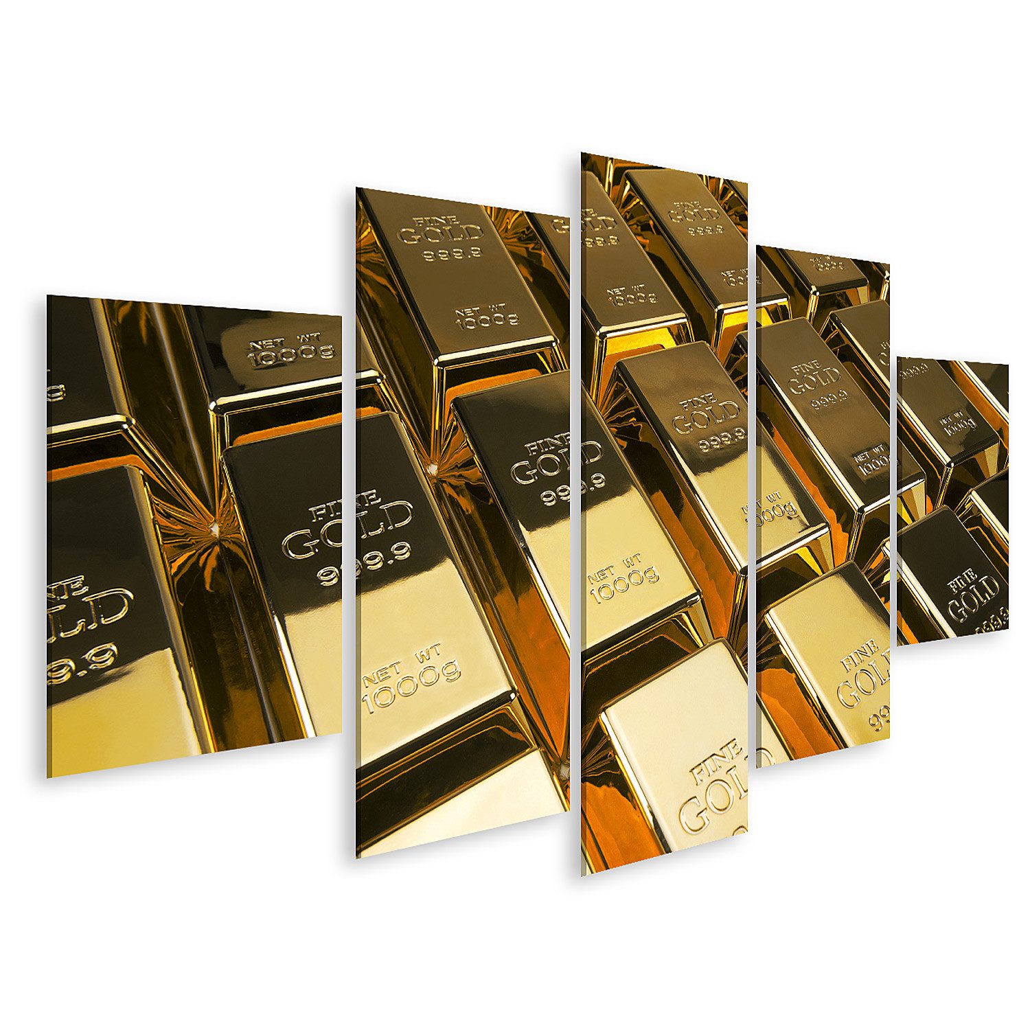 Leinwandbild Goldbarren Finanzkonzept Studioaufnahmen Bilder