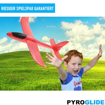MAVURA Spielzeug-Segelflieger PYROGLIDE Styroporflieger Wurfgleiter Gleitflieger XL Styropor, Flugzeug Gleiter 38cm Spielzeug Flieger Gleiter