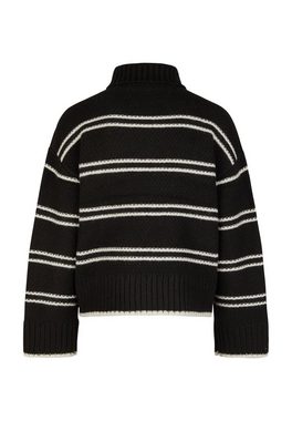 MARC AUREL Rollkragenpullover mit Ringeln