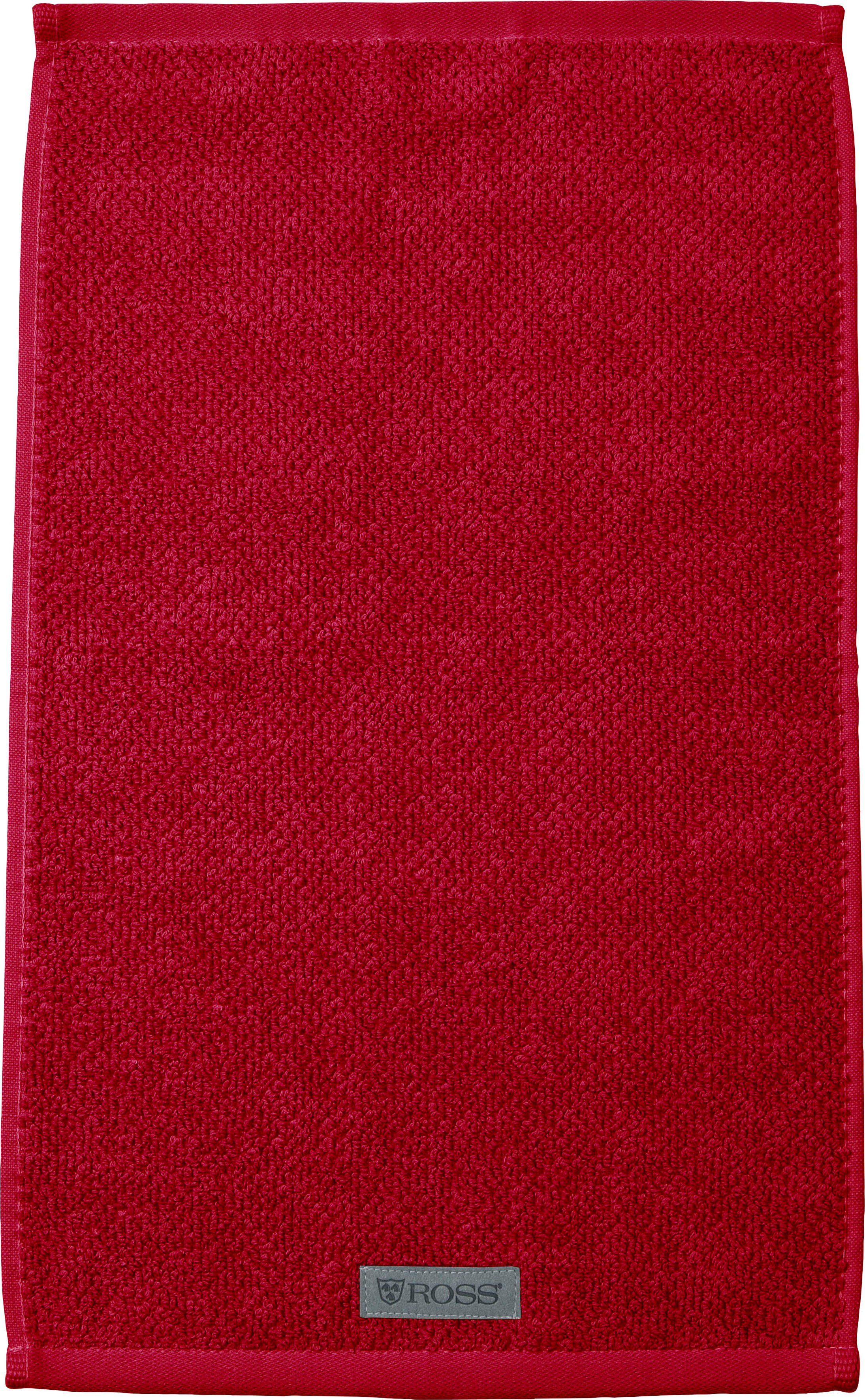 ROSS Gästehandtücher Selection, Frottier 100 Bio-Baumwolle (6-St), rubin 