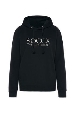 SOCCX Kapuzensweatshirt mit Seitenschlitze