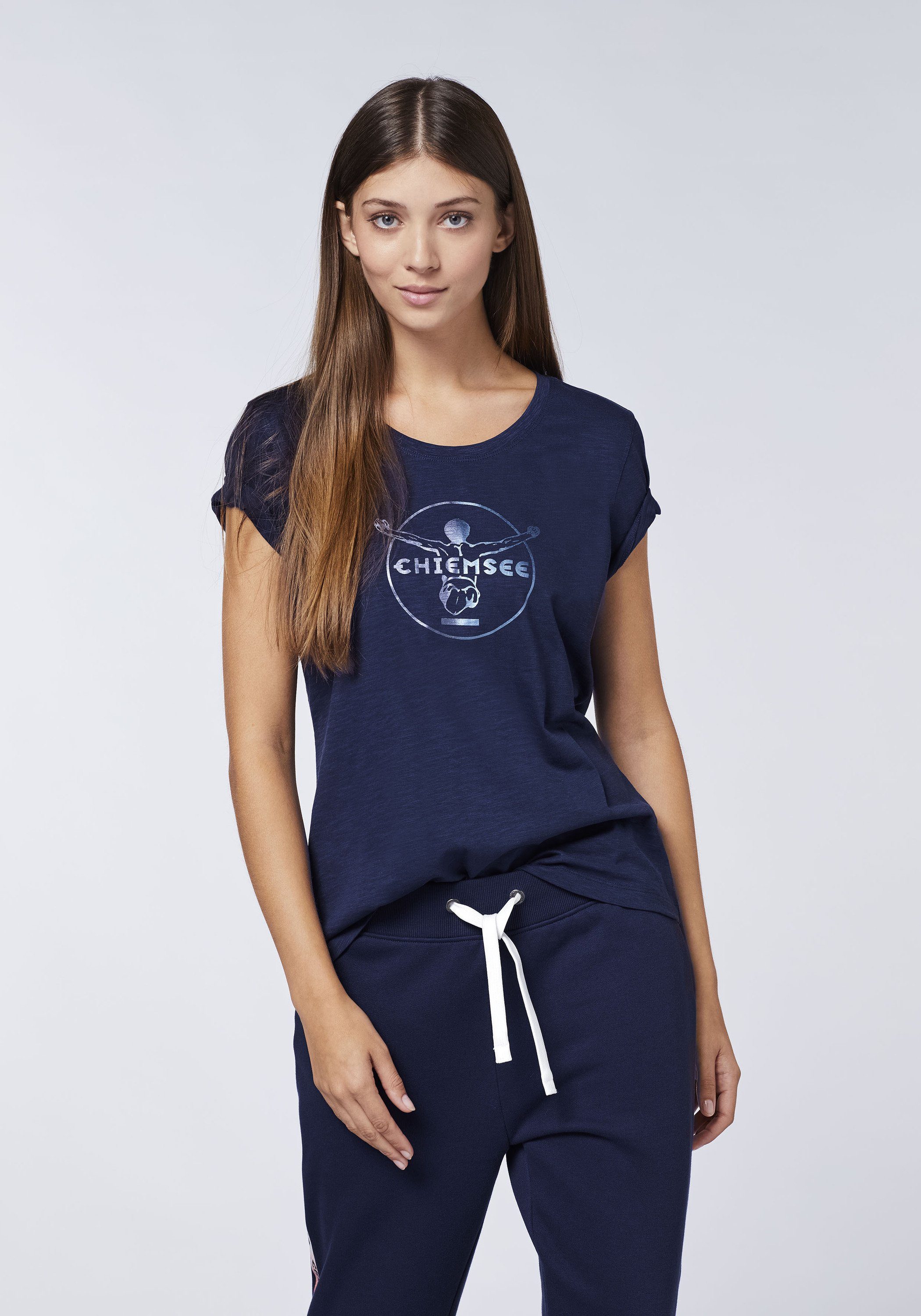 Chiemsee T-Shirt Medieval 19-3933 Blue Jumper-Frontprint 1 mit Print-Shirt