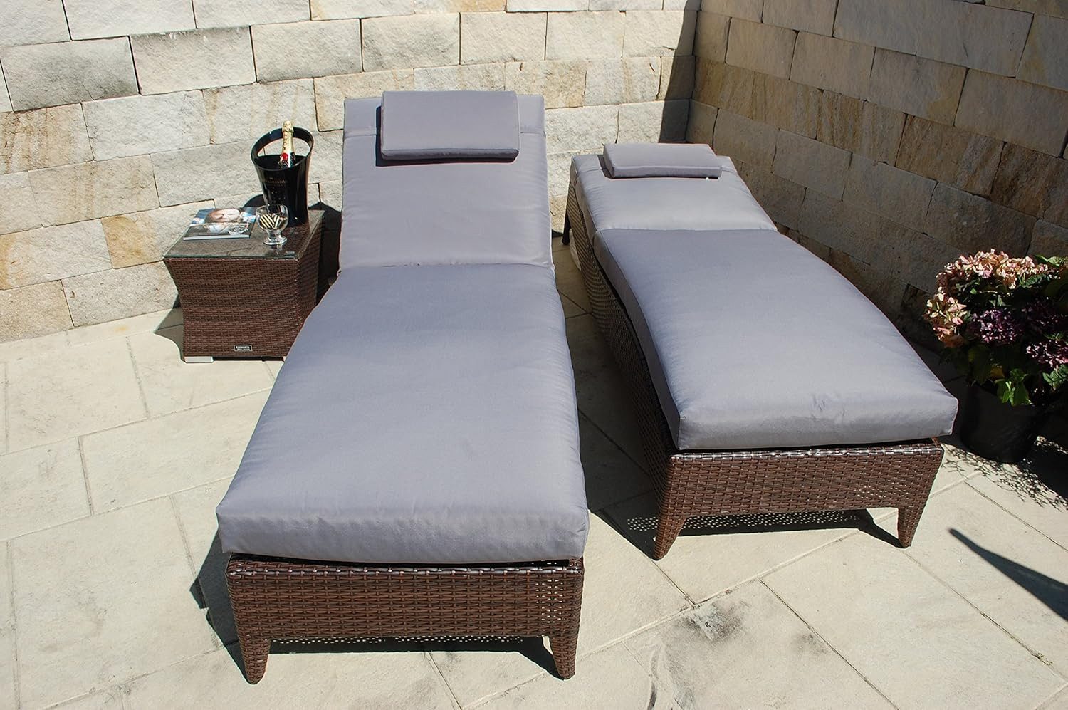 Ragnarök Möbel-Design Gartenliege Sonnenliegen Set, 3-teilig, günstig online kaufen