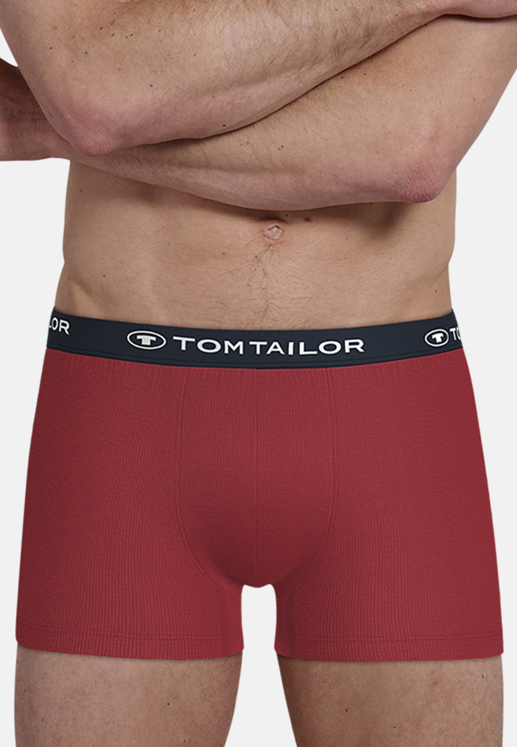 TOM TAILOR Boxershorts Buffer (3er Pack) weich, bequem, basic, eng, Logobund, Baumwollmix