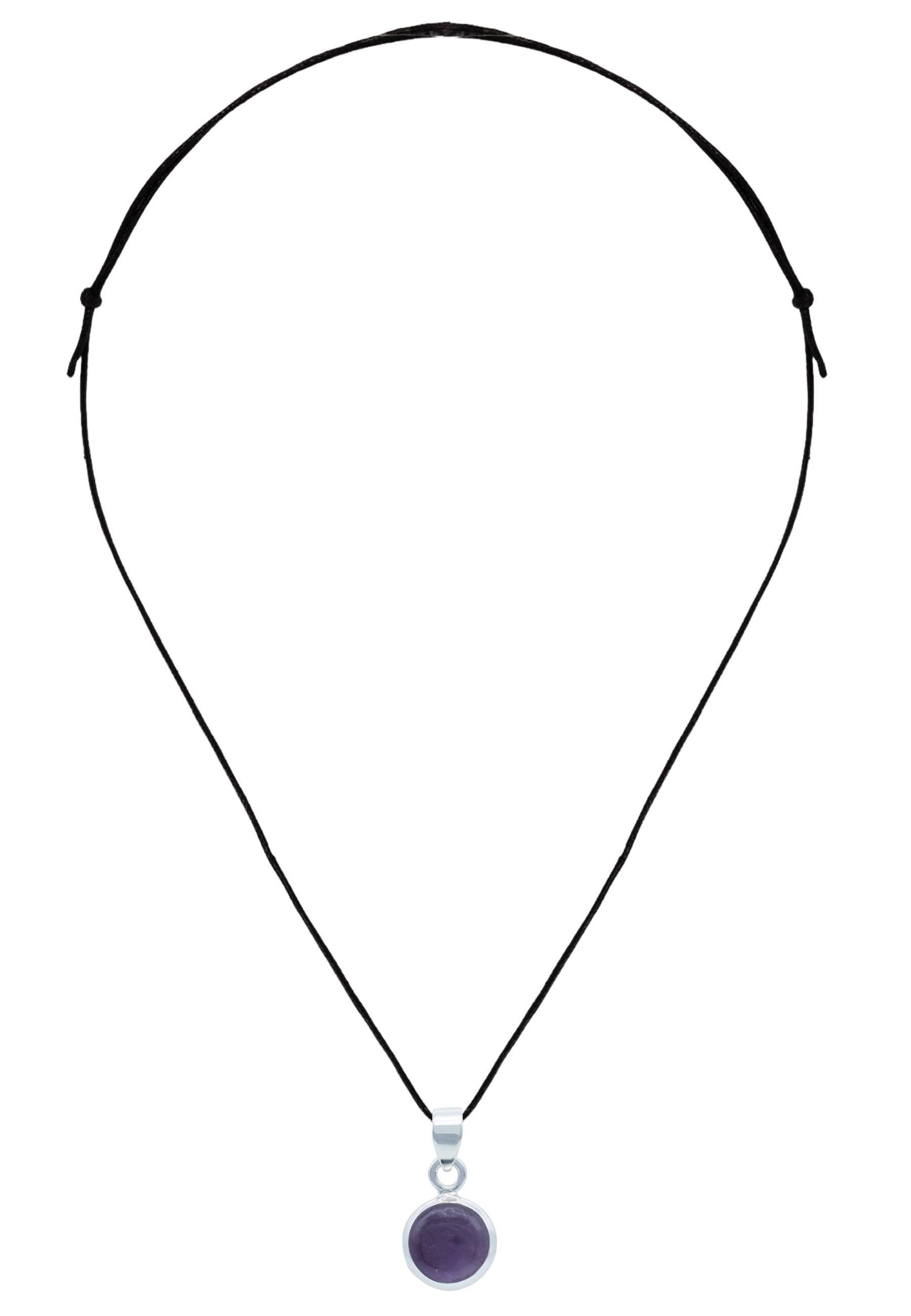 Amethyst mantraroma mit Silber 925er Kettenanhänger