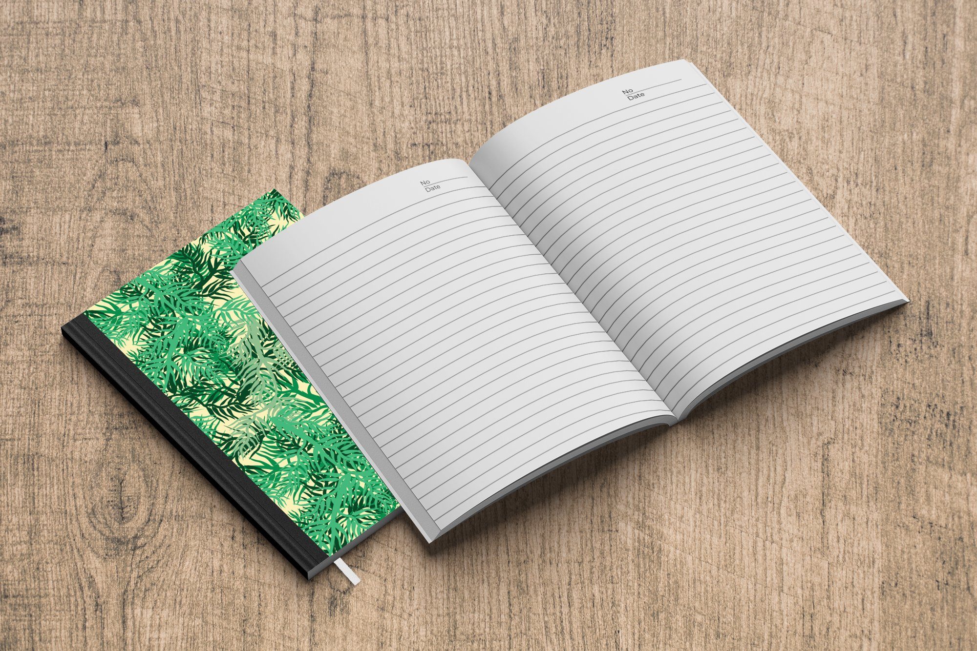 Journal, MuchoWow Haushaltsbuch Dschungel Notizbuch 98 Camouflage, - Seiten, Notizheft, Muster Merkzettel, A5, - Tagebuch,