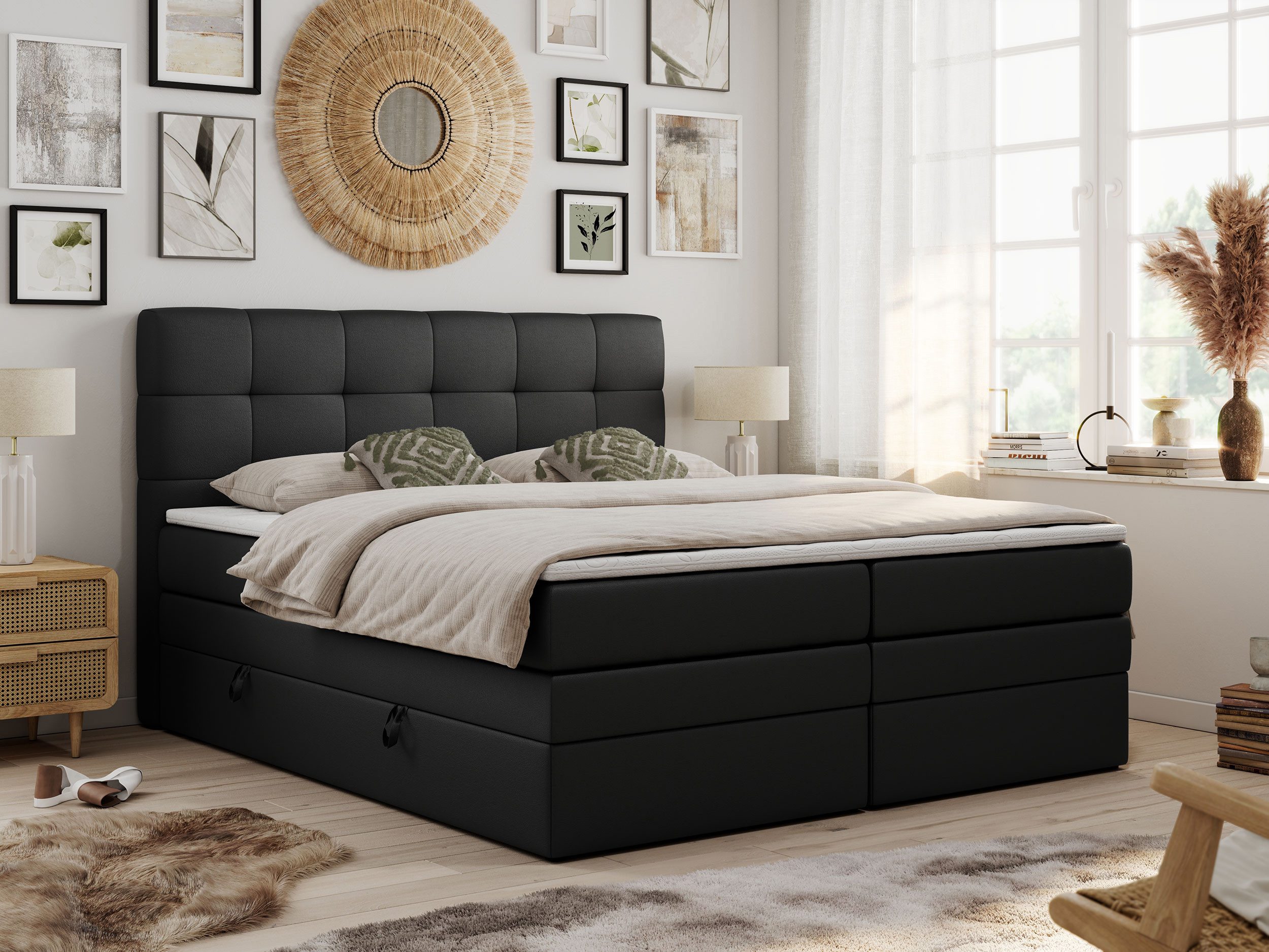MKS MÖBEL Boxspringbett LUKA KING (King günstig online kaufen