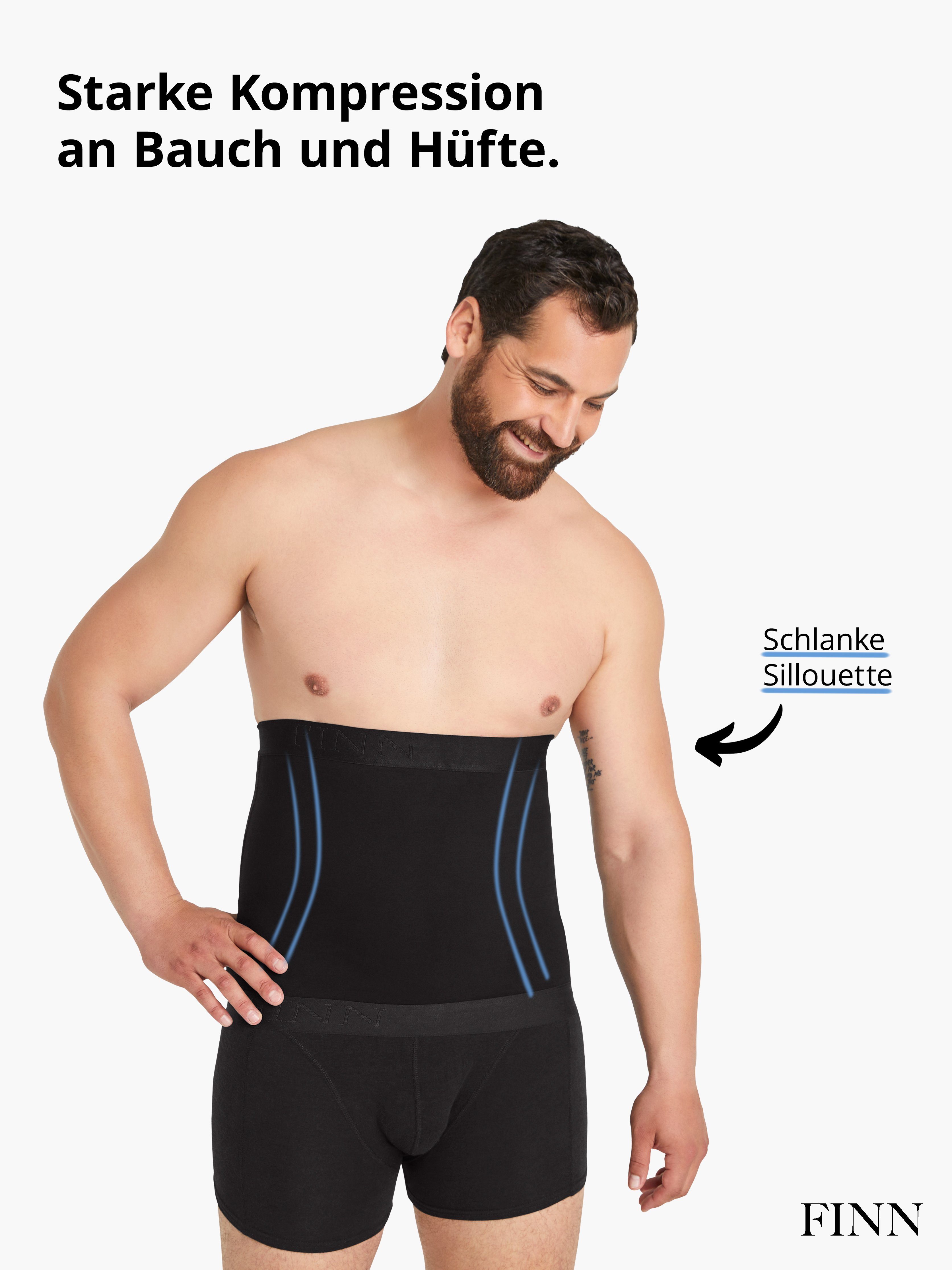 FINN Design Shapinghose Kompressions-Gürtel Body-Shaper Starker Schwarz Männer für Herren