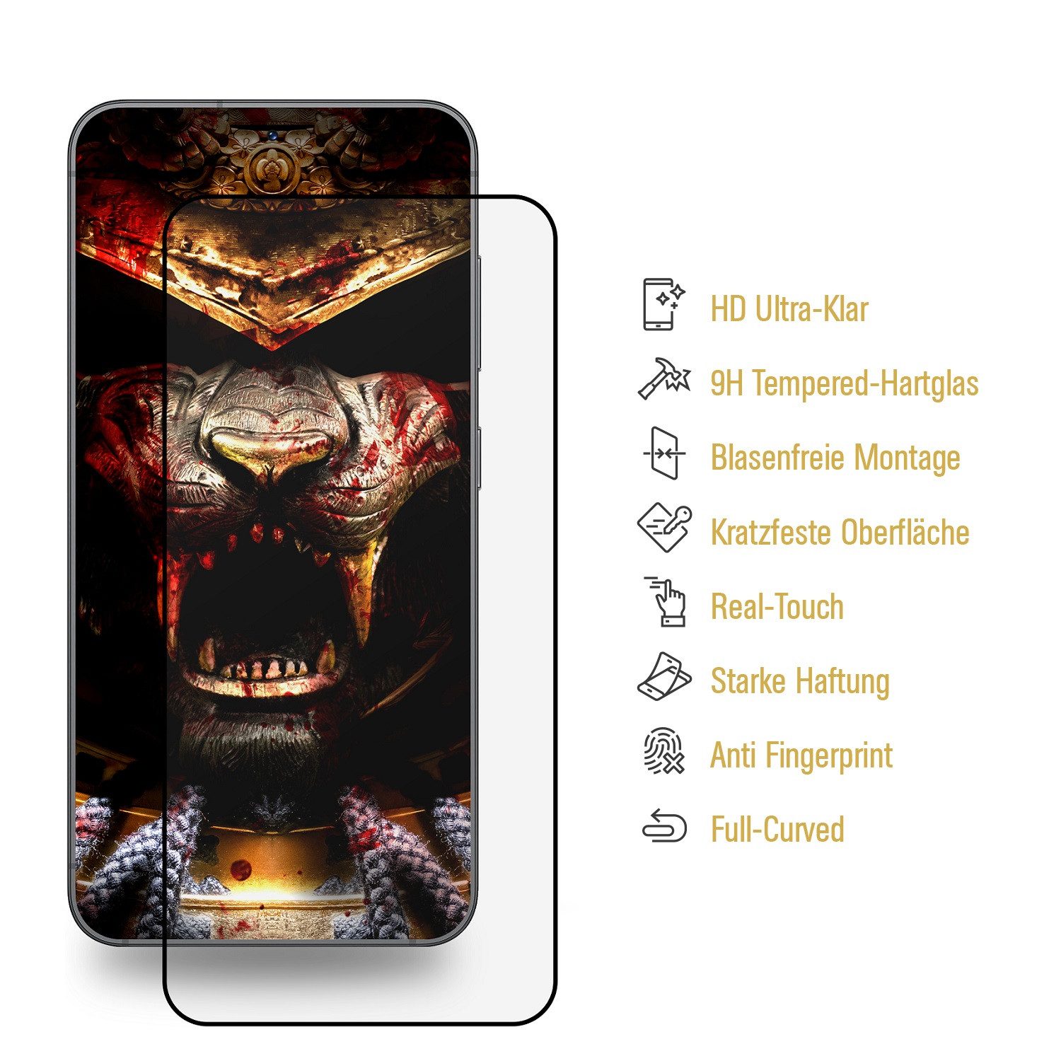 Protectorking Schutzfolie 4x 9H Panzerglas für Samsung Galaxy S24 FE FULL COVER 3D KLAR echtes, (4-Stück), Displayschutz, Schutzglas ECHTES TEMPERED 9H Panzerglas 3D-KLAR