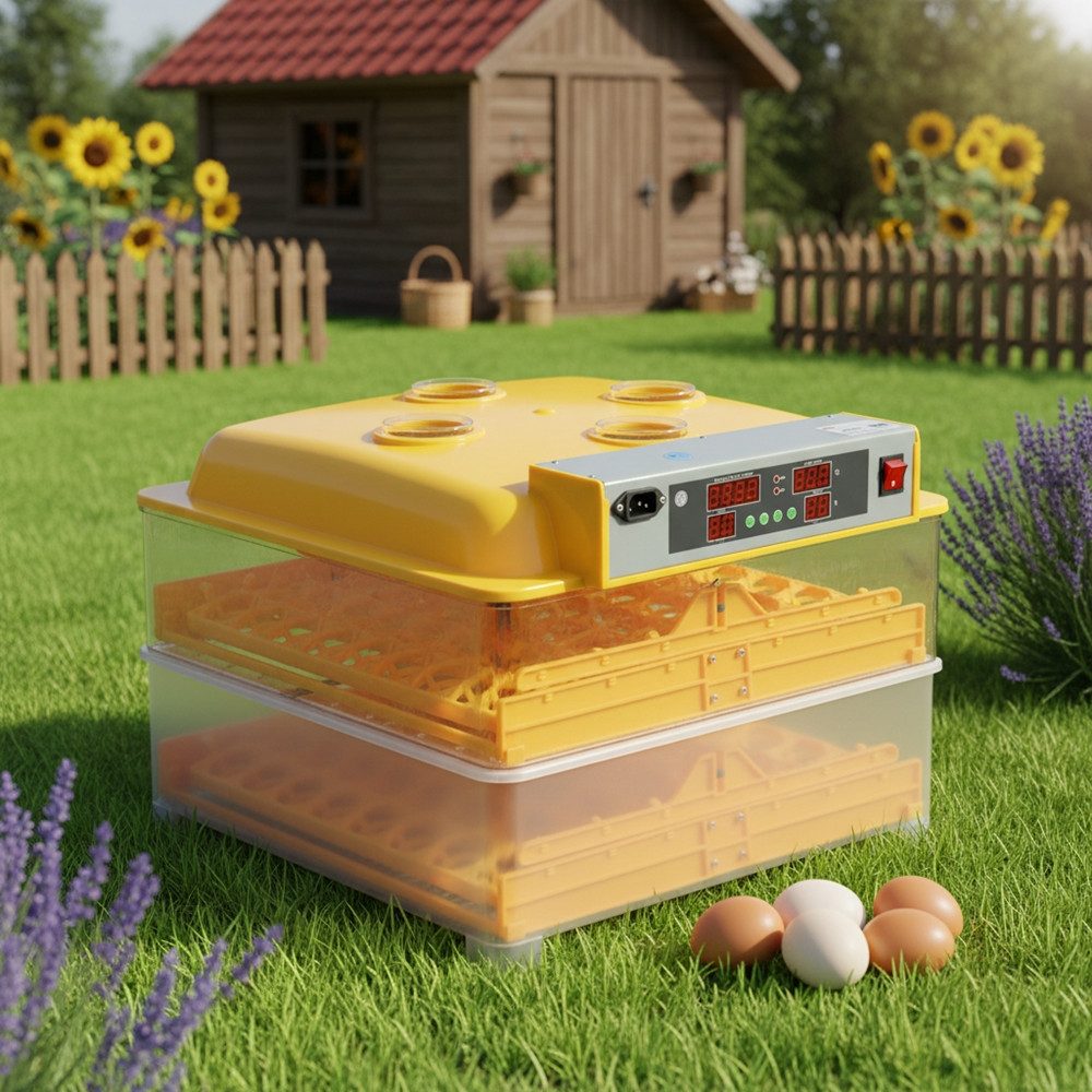 Mucola Hühnerstall Inkubator 96 Eier Brutapparat Brutkasten Brutmaschine Brutschrank, Automatisches Wendesystem + Temperatursteuerung