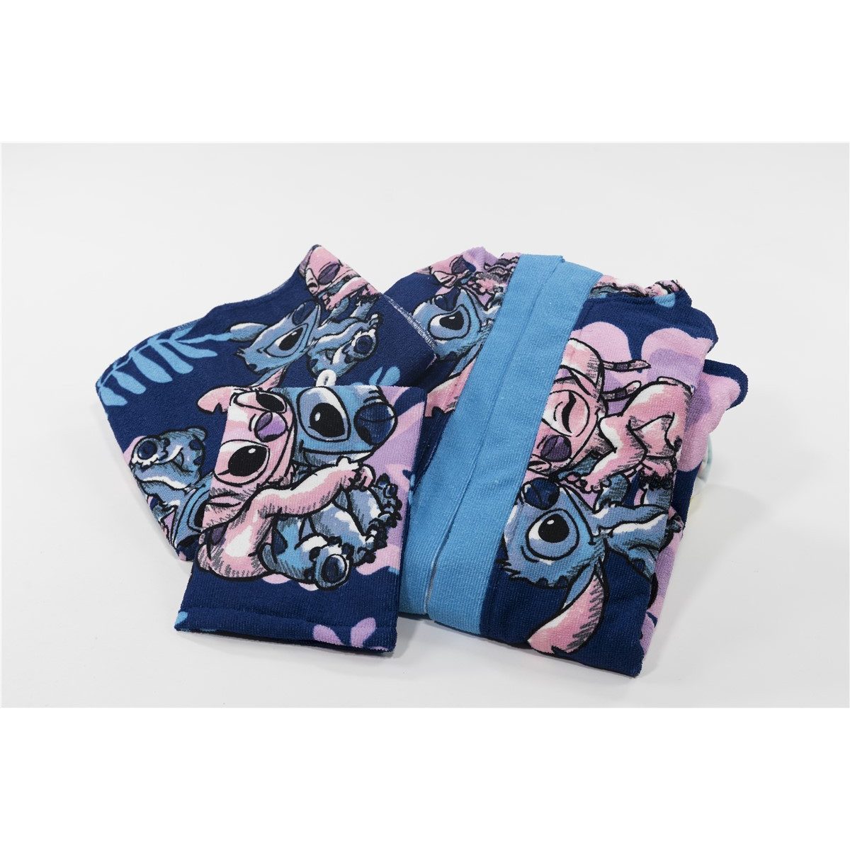 Lilo & Stitch Bademantel Bade Set für Kinder mit weichem Bademantel Handtuch Handschuhe – Bild 4 von 5