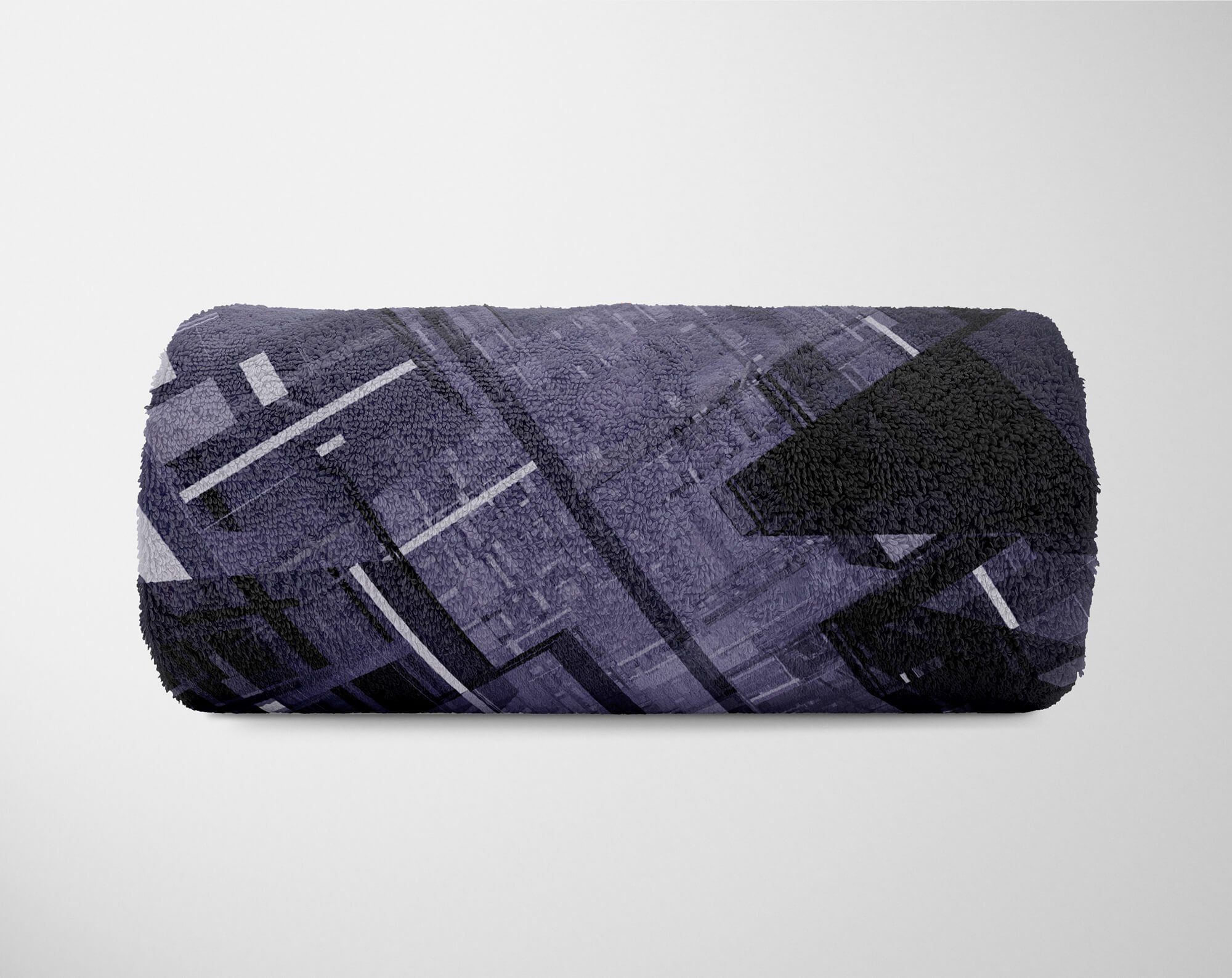 Saunatuch Blau, mit Kuscheldecke Baumwolle-Polyester-Mix (1-St), Art Handtuch Fotomotiv Handtücher Sinus Abstrakt Handtuch Strandhandtuch