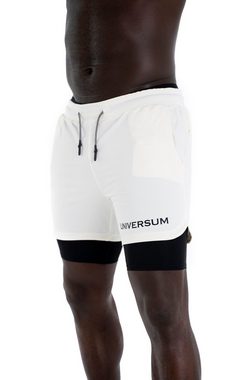 Universum Sportwear Sporthose Kurze Hose mit versteckter Handytasche Shorts mit funktioneller Unterziehhose