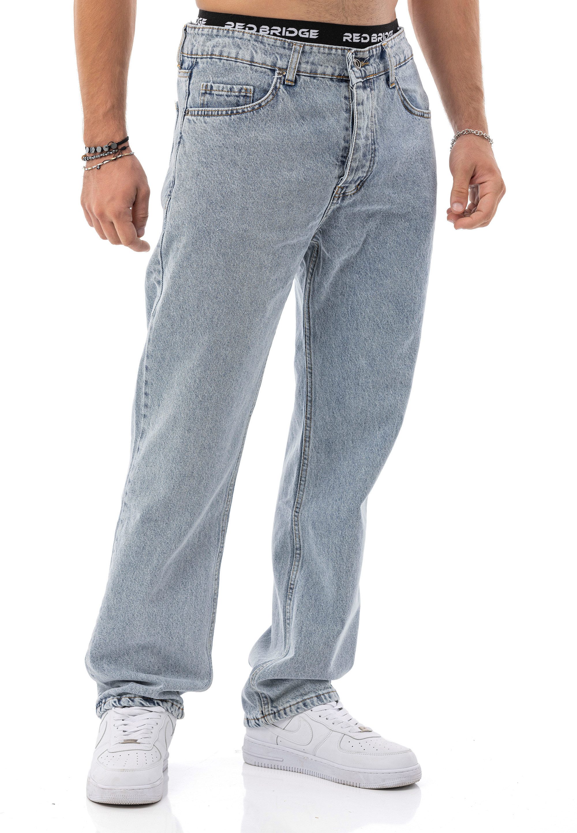 RedBridge Loose-fit-Jeans by Diga Denim Hose mit Vintage Waschung 5-Pocket Straight Leg – Bild 2 von 5