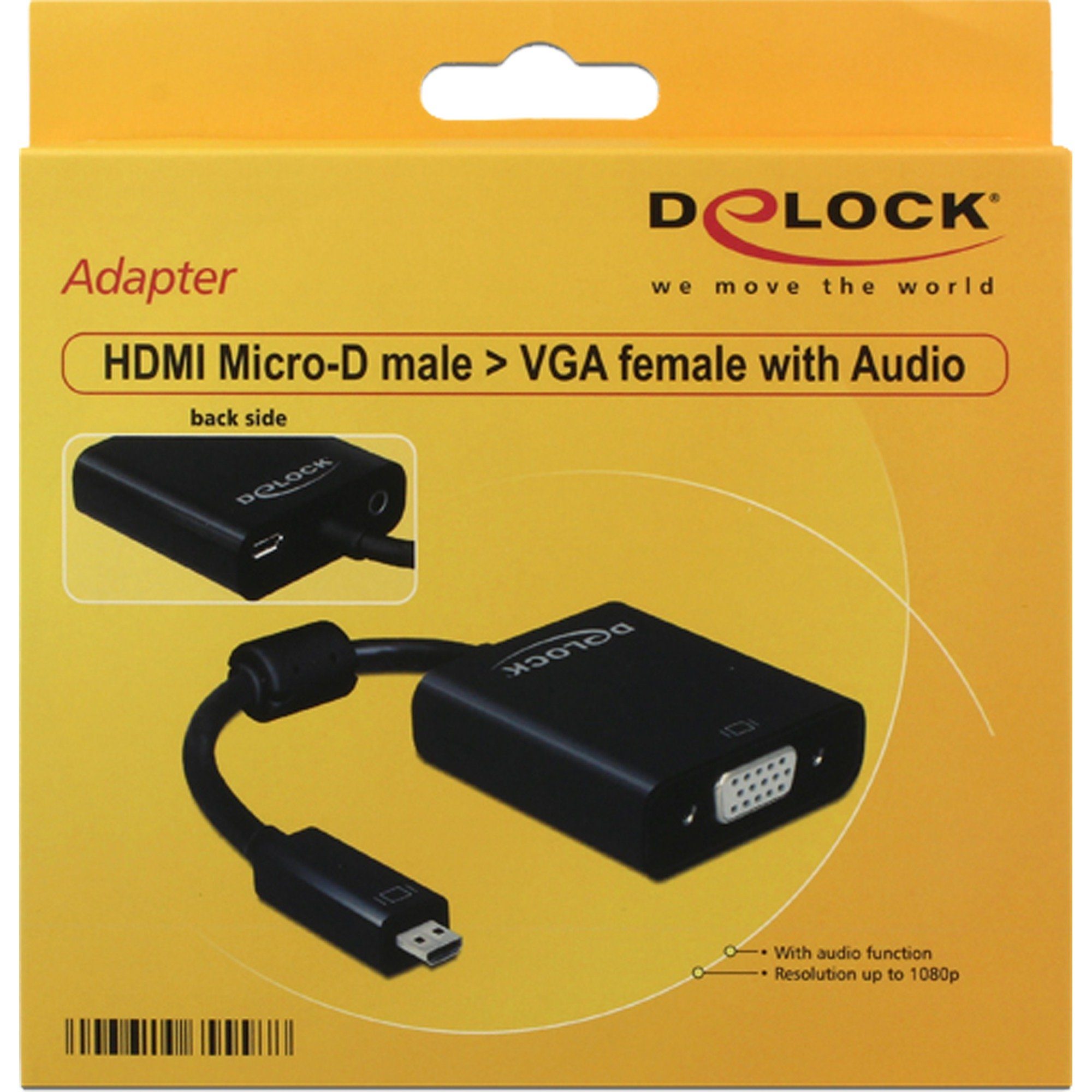micro-VGA Video-Adapter Adapter & (17 Audio- HDMI (inkl. DeLOCK cm St-Bu, Delock