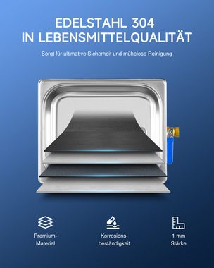 CREWORKS Ultraschallreiniger 10L Ultraschallreinigungsgerät Ultrasonic Cleaner + Korb