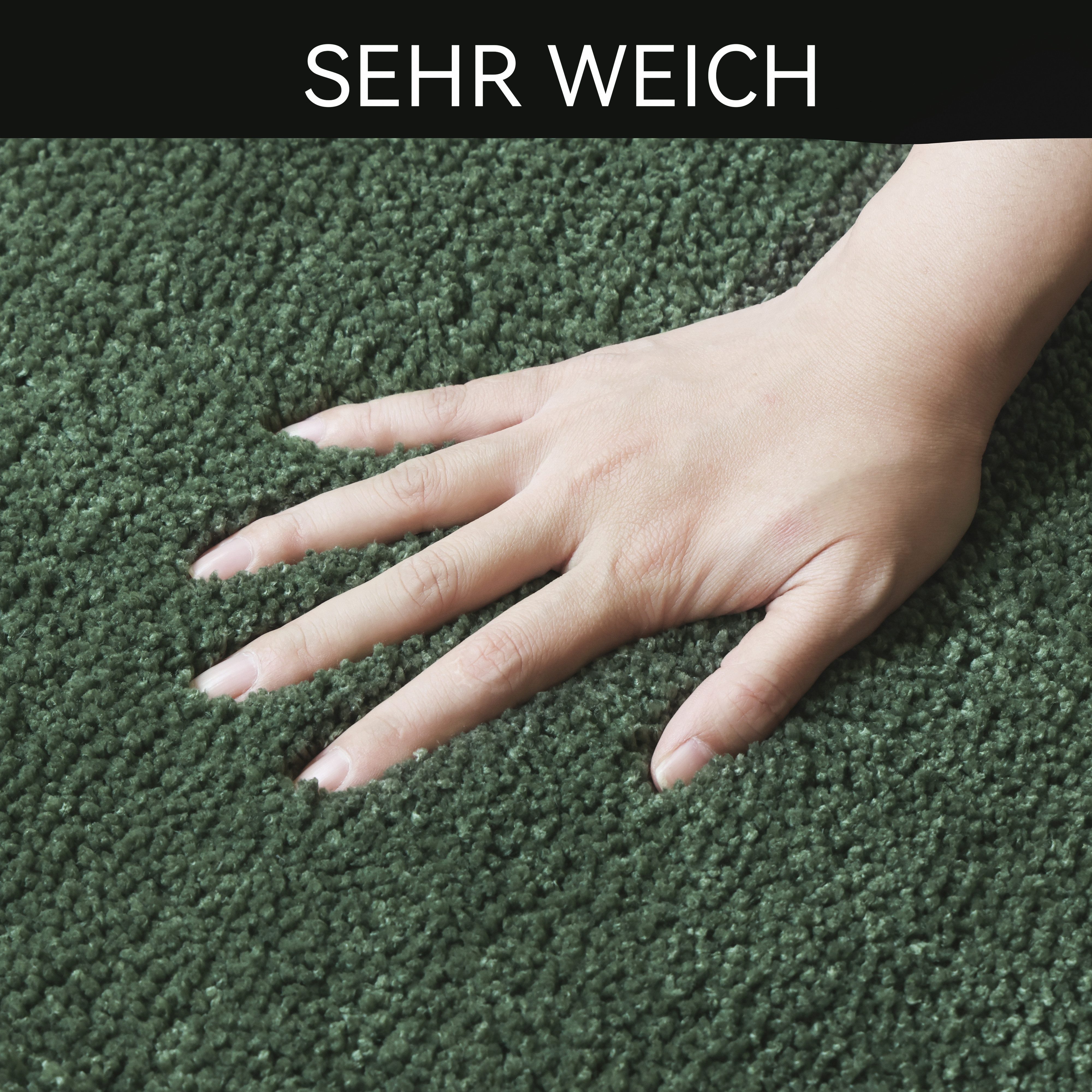 OTTO home Badematte Sanremo mit Rahmen, Badvorleger, Badezimmer, sehr weich, Hoch-Tief, Höhe 25 mm, rutschhemmend beschichtet, schnell trocknend, fußbodenheizun – Bild 3 von 5