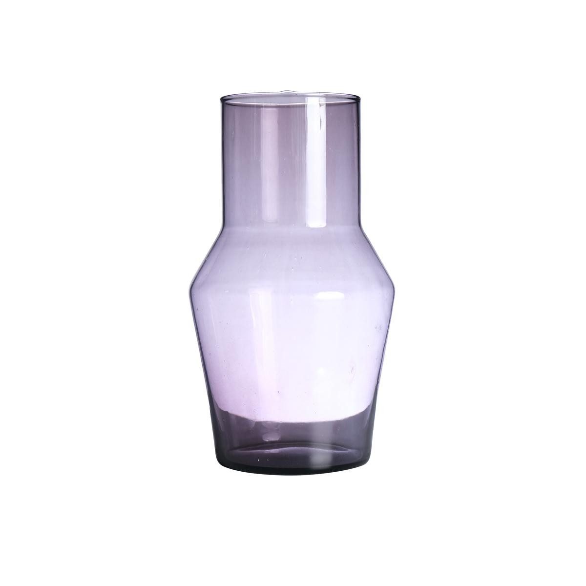 INNA-Glas Dekovase Dekovase VERSIA, recycelt, lila-klar, 25cm, Ø14cm