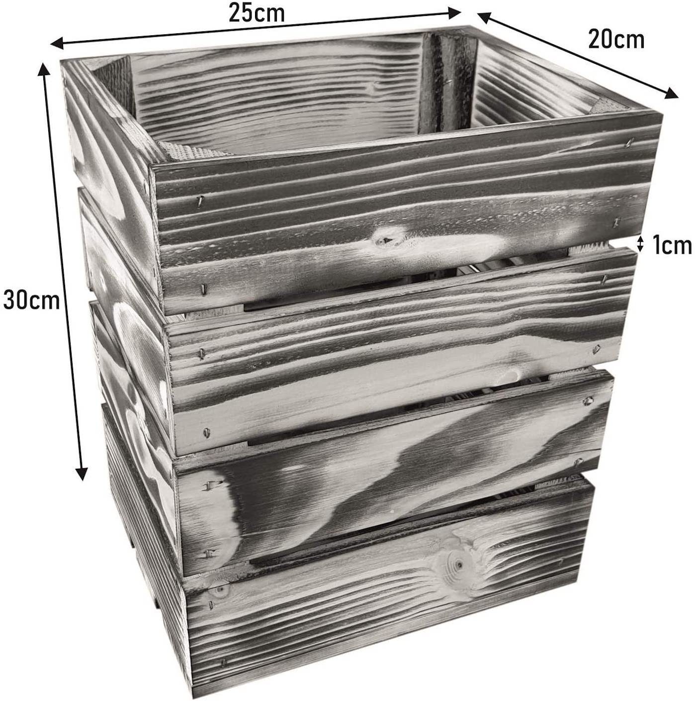 sunnypillow Holzkiste Holzkisten in vielen Farben zur Auswahl, Einzelkiste 25x20x30cm