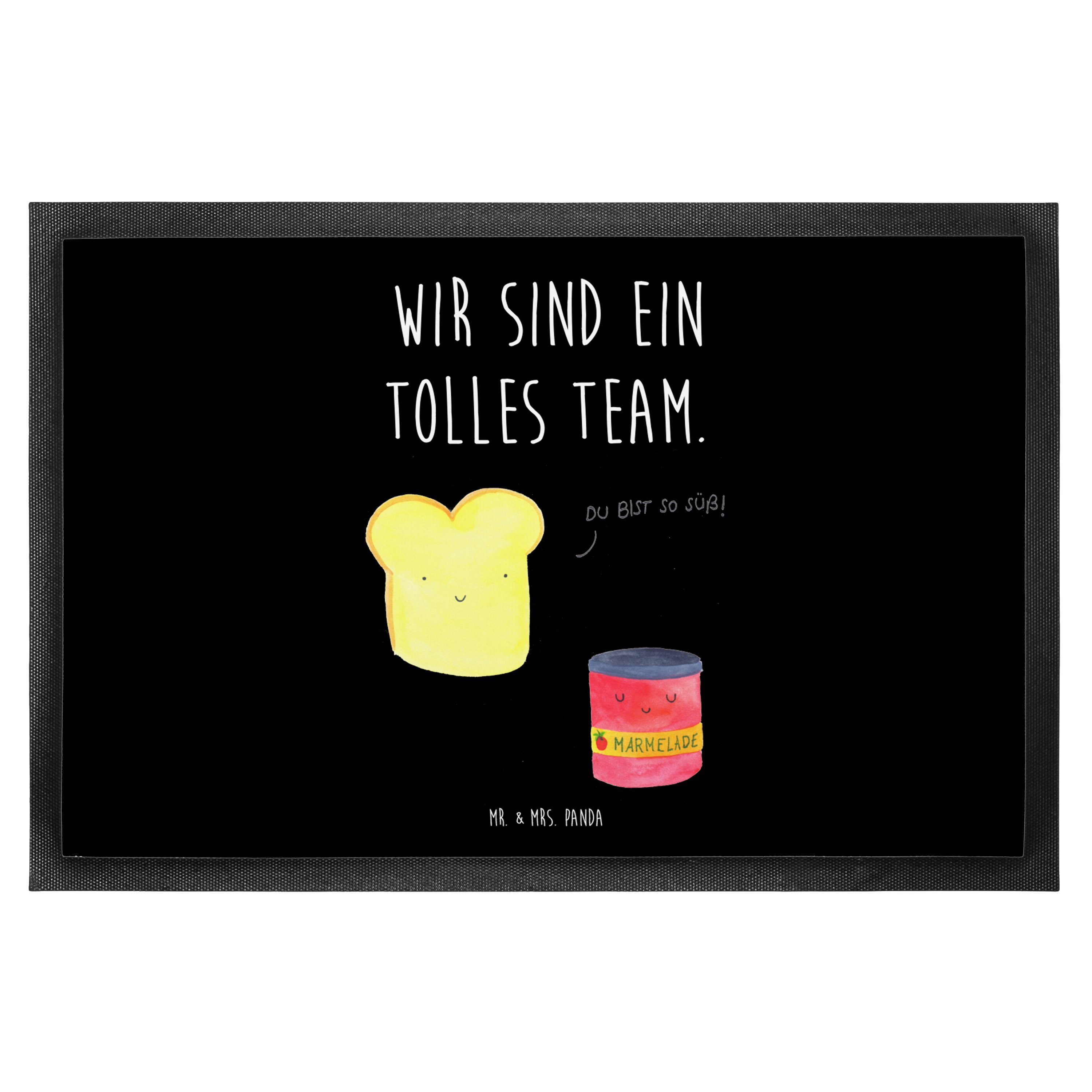 Fußmatte Toast & Marmelade Schwarz Geschenk, Küche Deko, lustige