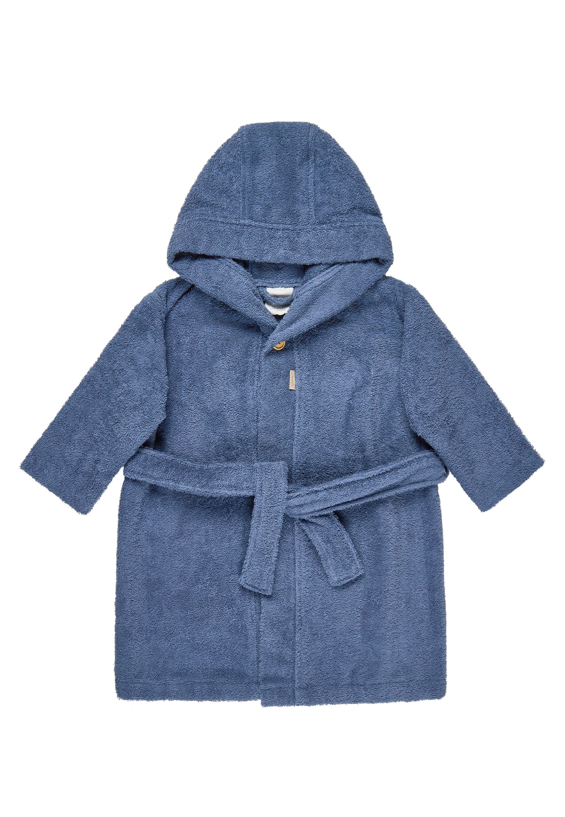 Sterntaler® Babybademantel Bademantel WELTRAUM, lange Arme, Oberstoff: 100 % Baumwolle, aus saugfähiger Baumwolle, kuschelweiche Frotteequalität, mit Kapuze und Gürtel, edle Holzknöpfe, Knöpfe, Bademantel aus weichem Frottee, Kapuze, Knöpfe, Gürtel