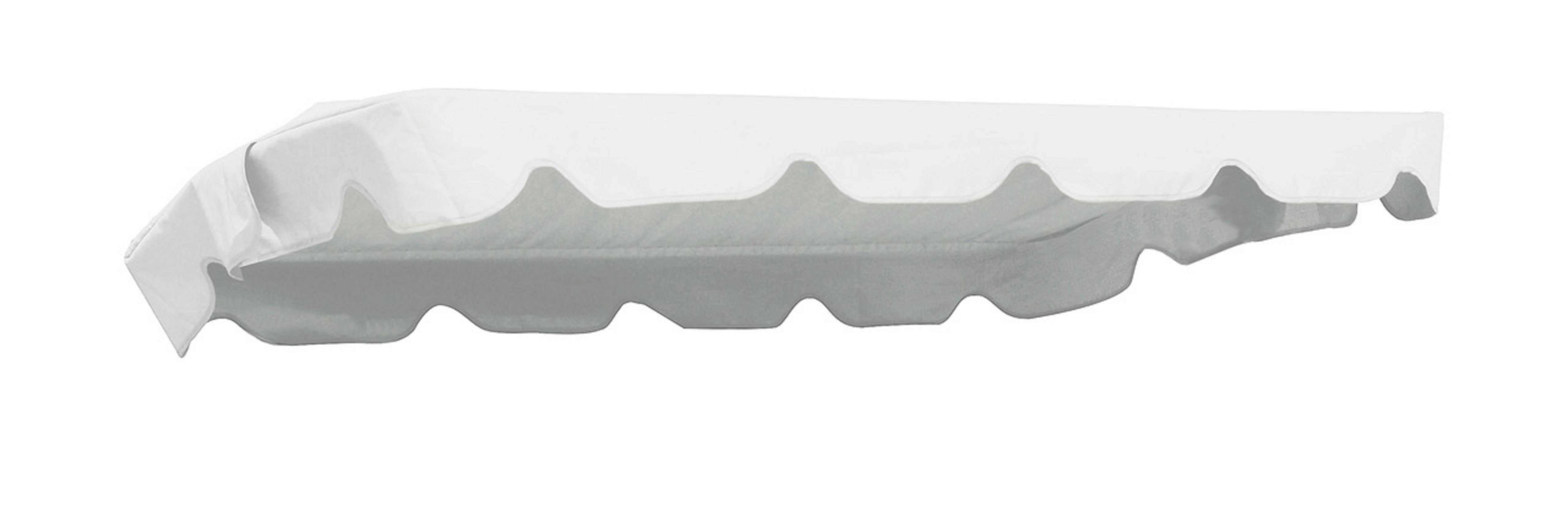 MFG Freizeitmöbel Hollywoodschaukelersatzdach 182 x 134 cm (Taschenmaß 176 x 130 cm), weiß, 100% Polyester, wasserabweisend