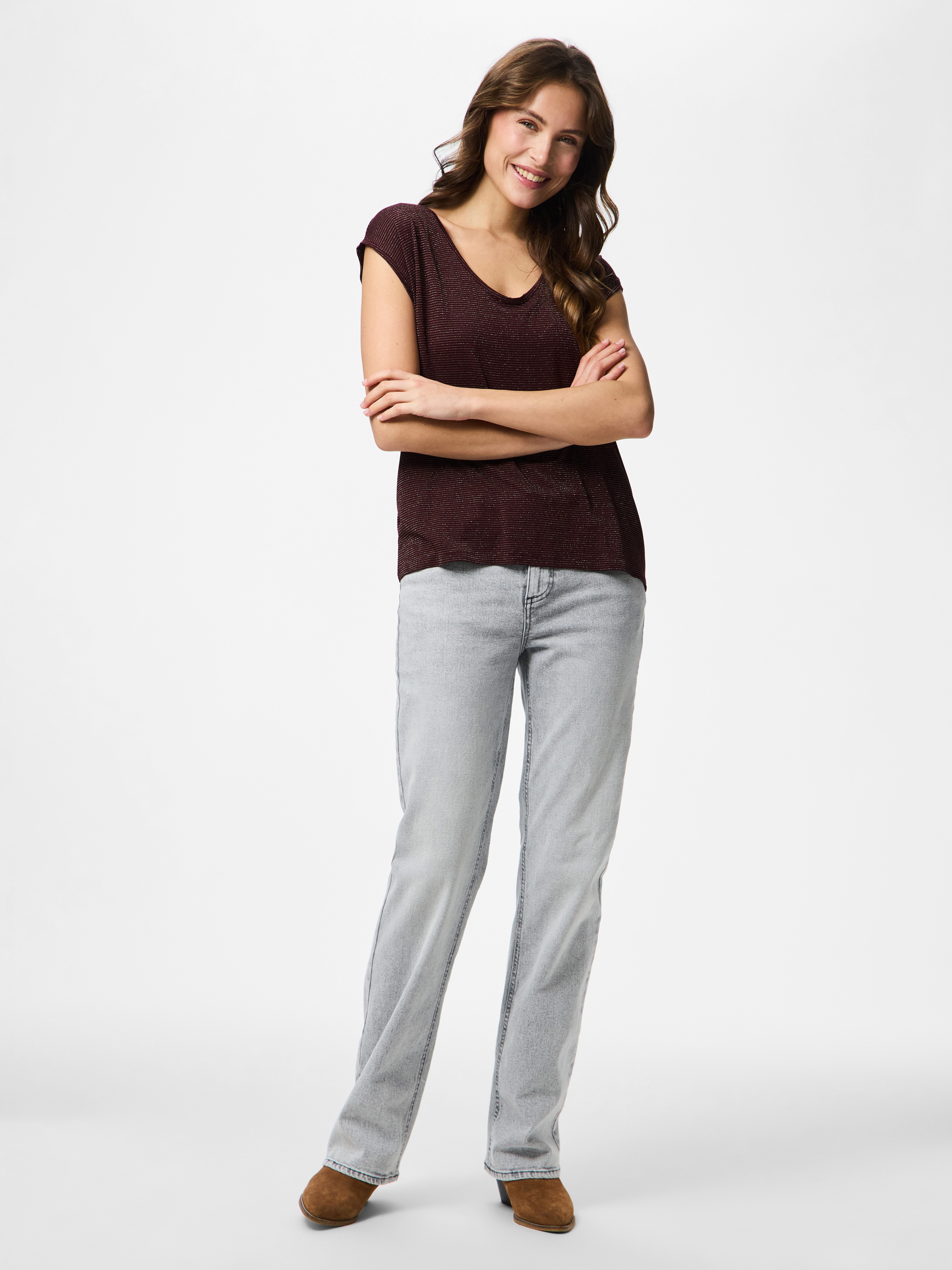 pieces Kurzarmshirt PC BILLO Viskosemischung, loose fit