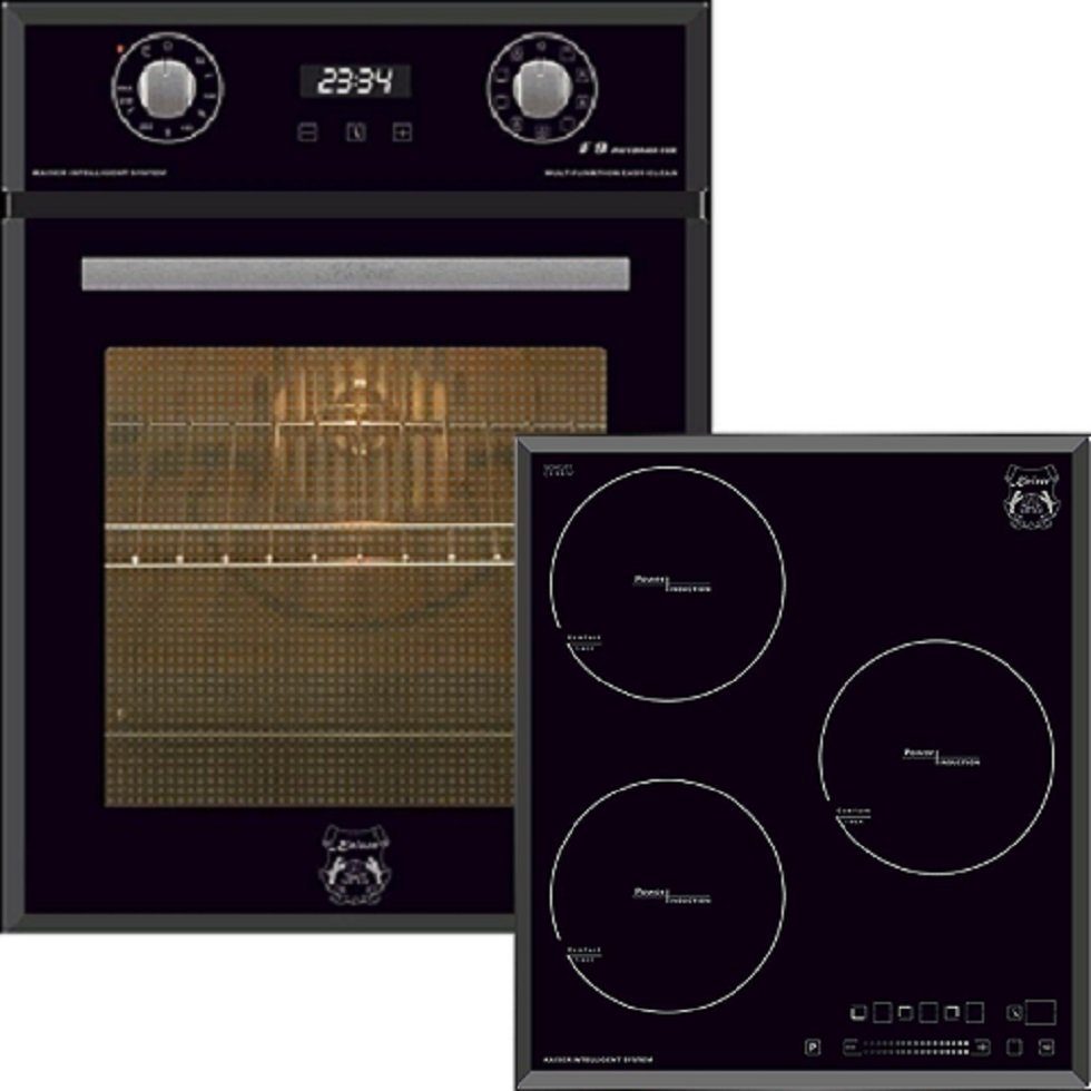 Kaiser Küchengeräte Backofen-Set Herd Set Autark Einbau Backofen 45 cm 50 L 9 Fkt. Intelligent Sysytem mit Induktions Kochfeld 45cm Herd Facetten funktionsdisplay EH 4747 + KCT 4746 FI.,., mit 1-fach-Teleskopauszug