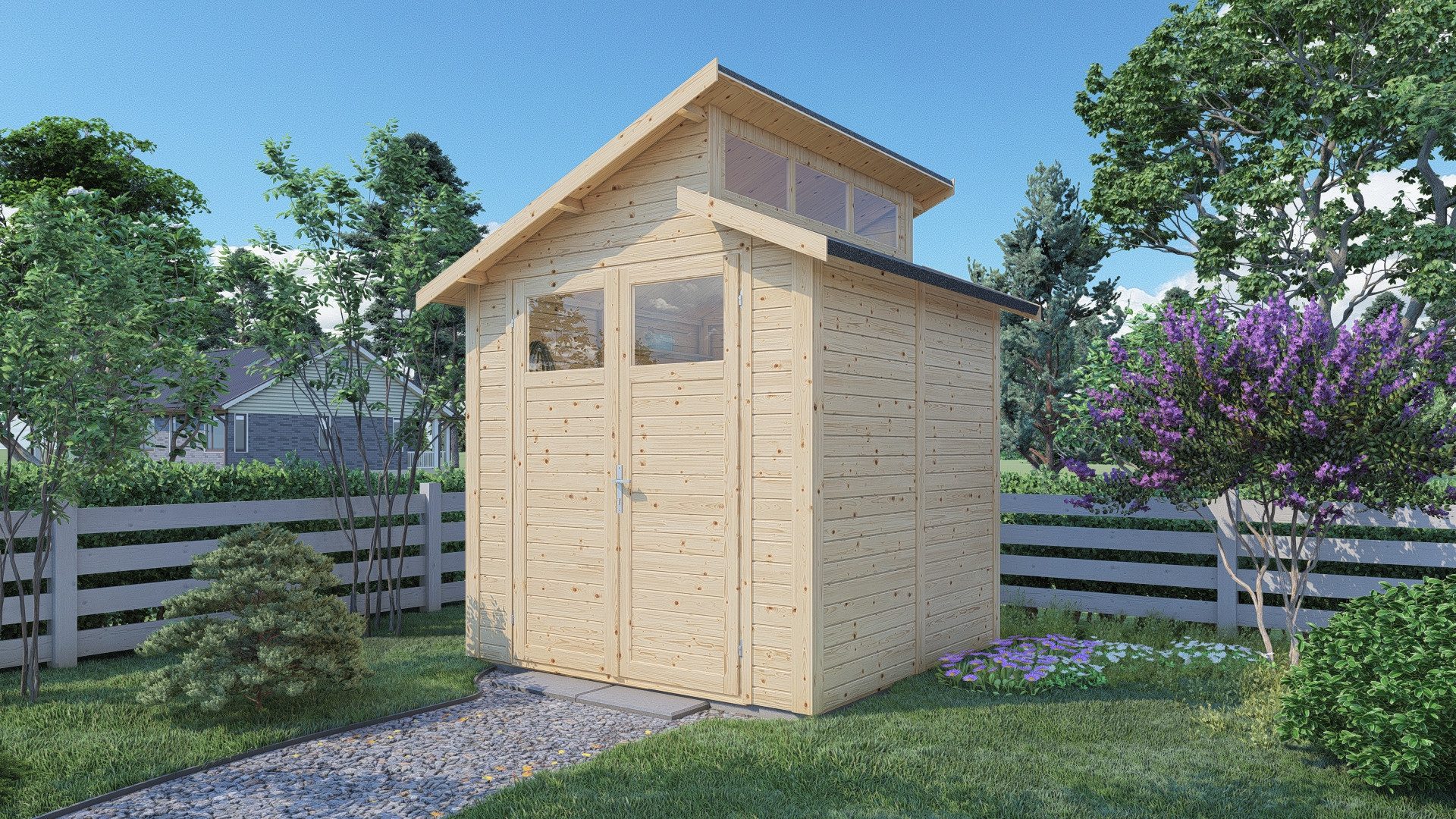 BERTILO Gartenhaus Studio Basic, in verschiedenen Farben, BxT: 246x240 cm