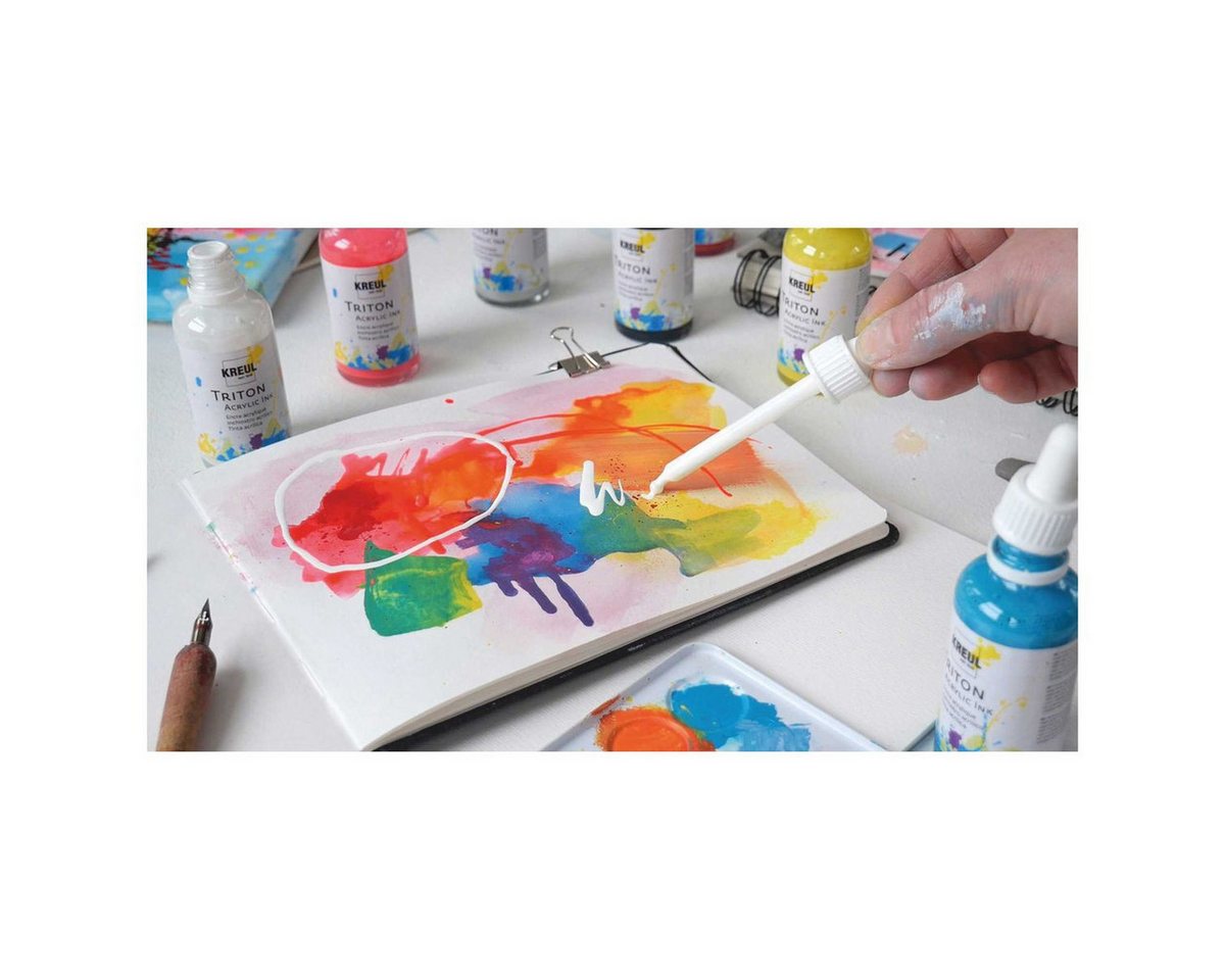 Thumbnail - C. KREUL Acrylfarbe KREUL Acryltinte TRITON violettrot 50ml Pipettenflasche