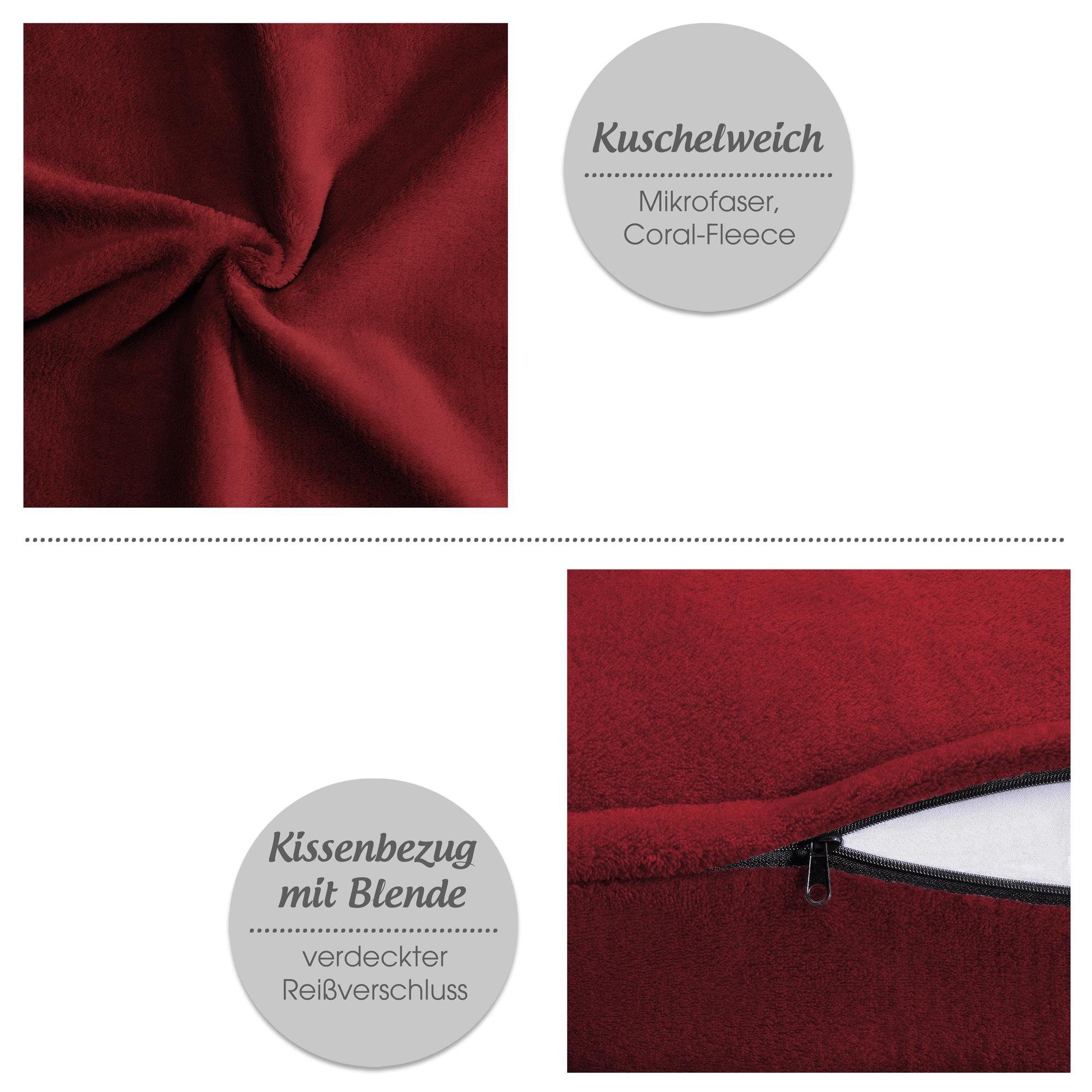 CelinaTex Dekokissen Xanio Deko Kissen Zierkissen Kopfkissen Sofa Fleece 40 günstig online kaufen