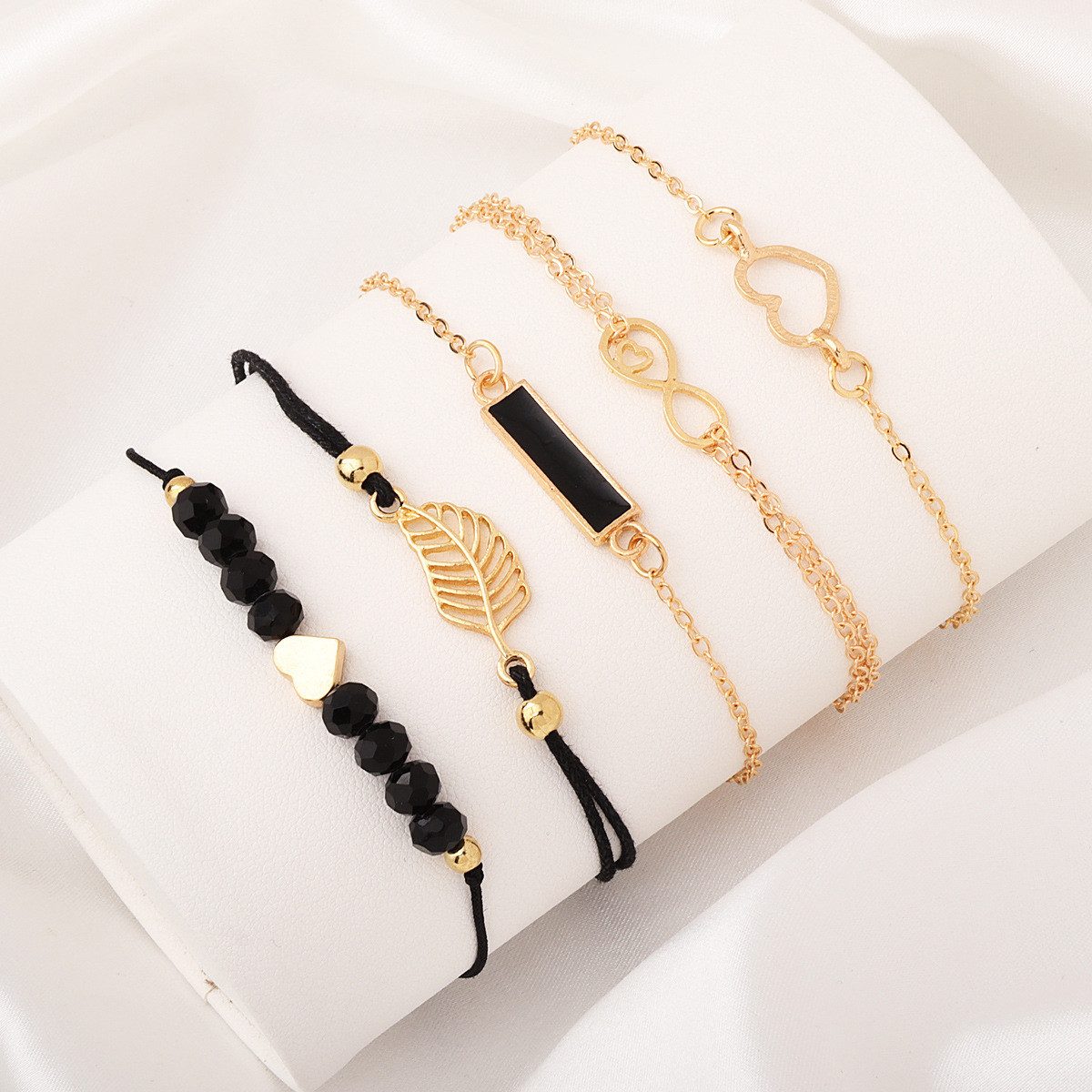 The Beauty House Armband Set Damen Armband Legierung, 5-teilig mit Herz, In günstig online kaufen
