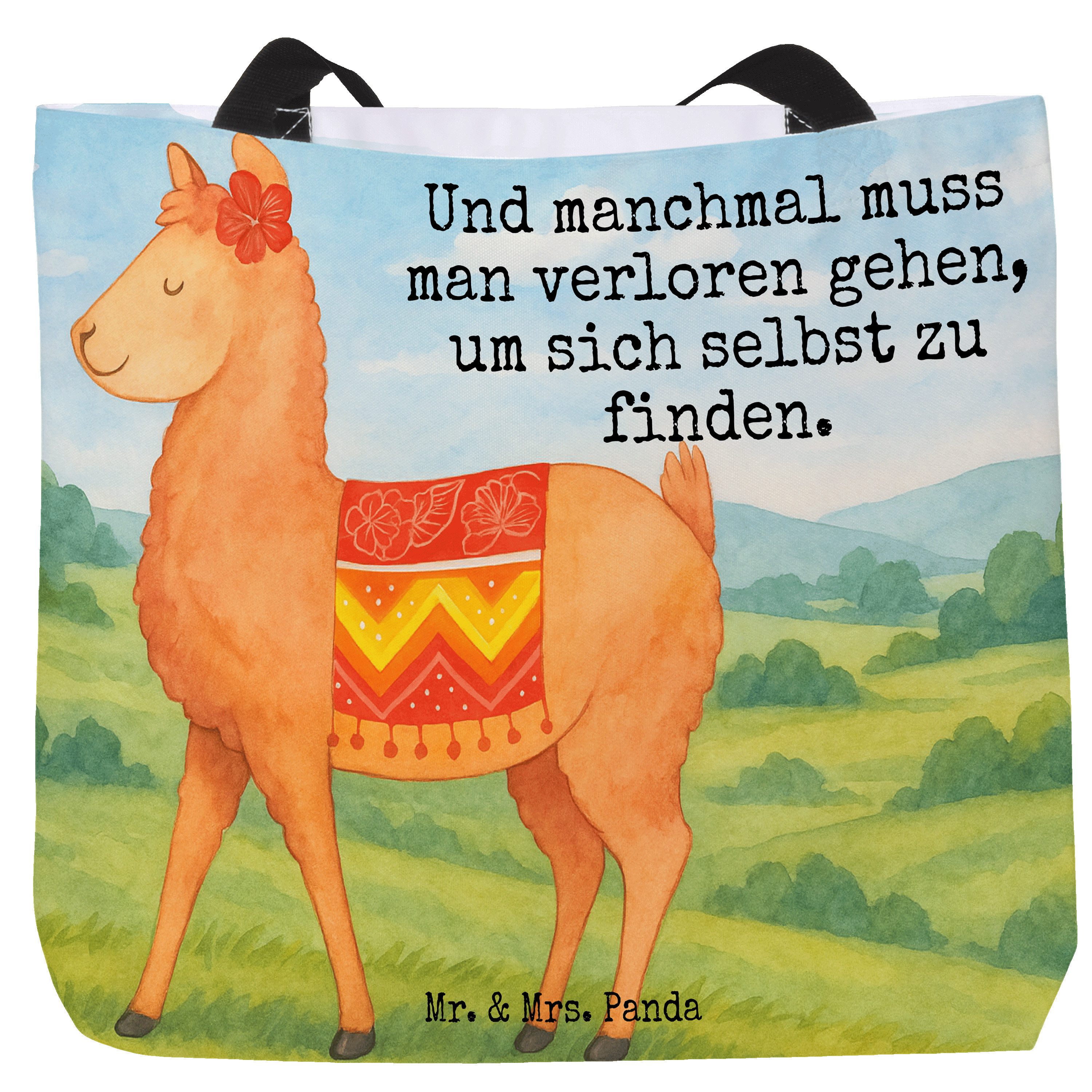 Shopper Alpaka Stolz Design, Tote Bag, Weiß, Bag, Strandtasche, Tasche, Reise