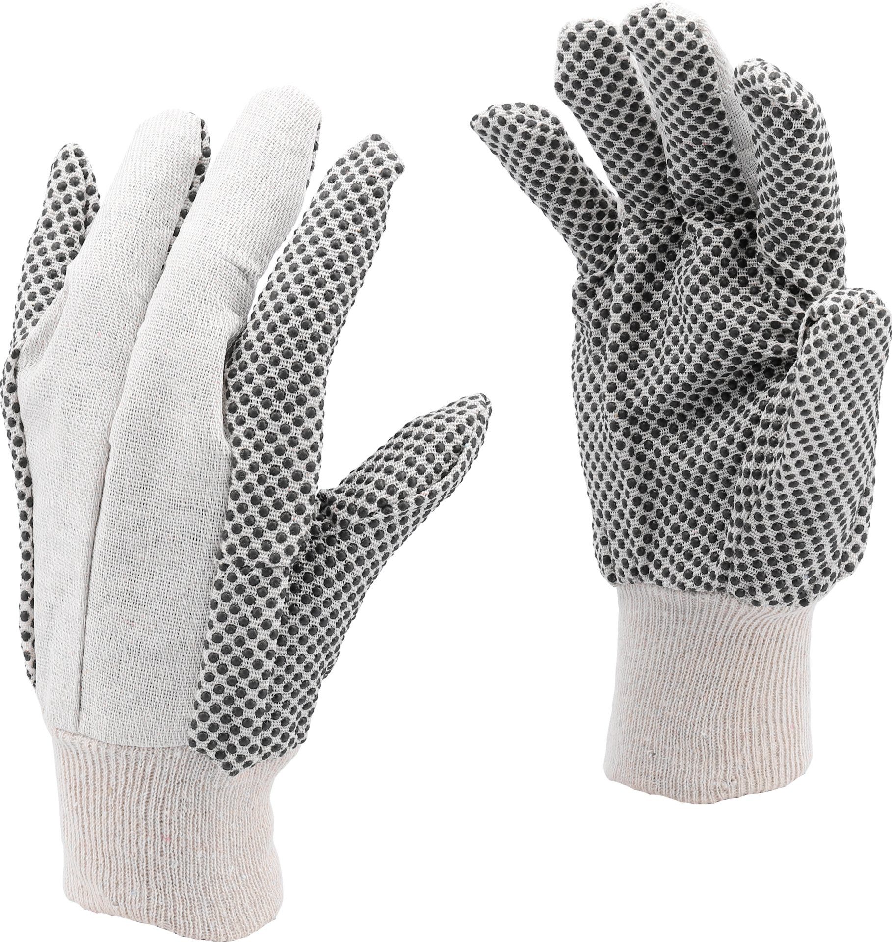 Arbeitshandschuhe Arbeitshandschuhe, Gartenhandschuhe, Drillich, PVC-Noppen Gr. 10/XL