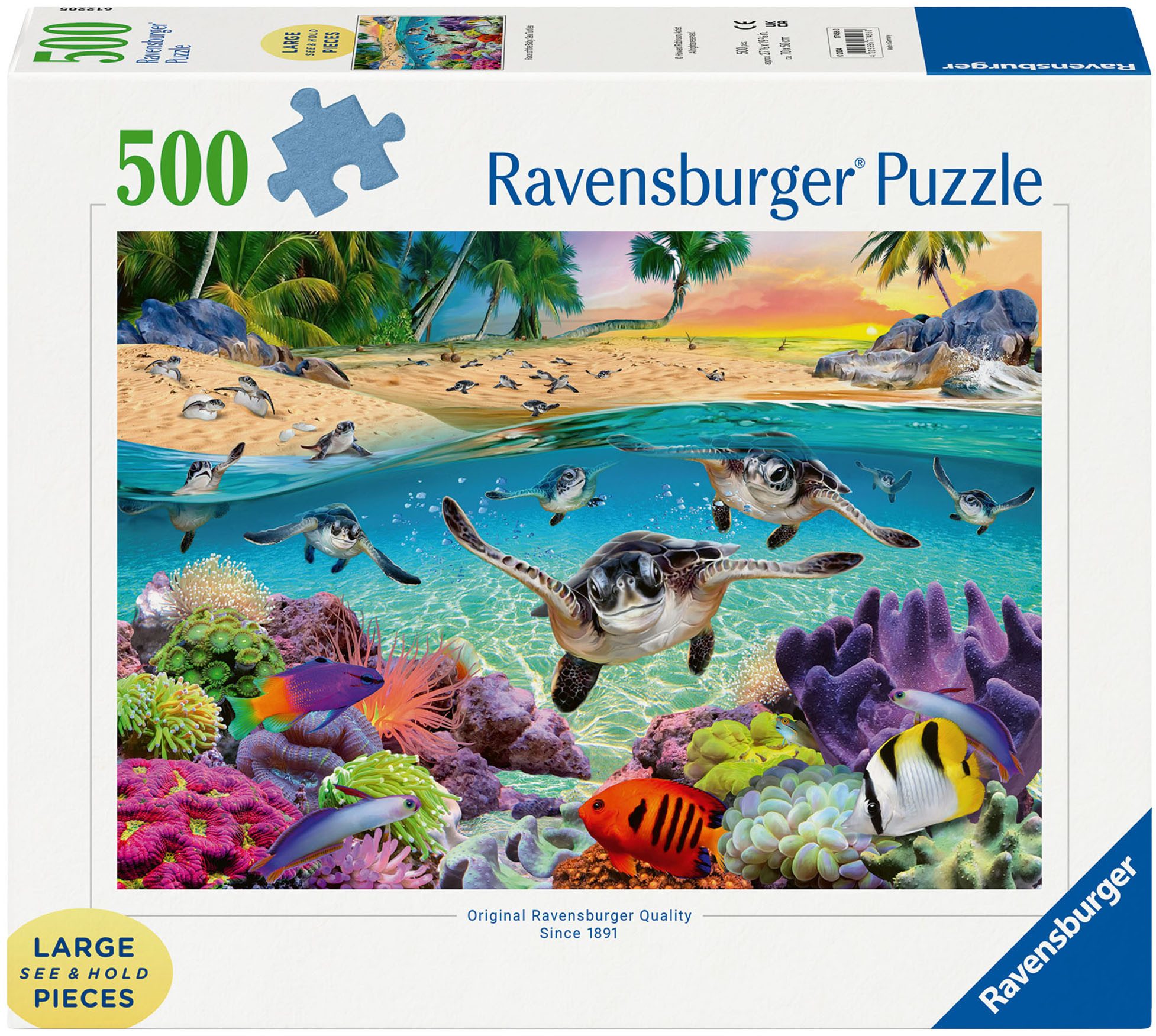 Ravensburger Puzzle Meeresschildkröten, 500 Puzzleteile, Made in Germany