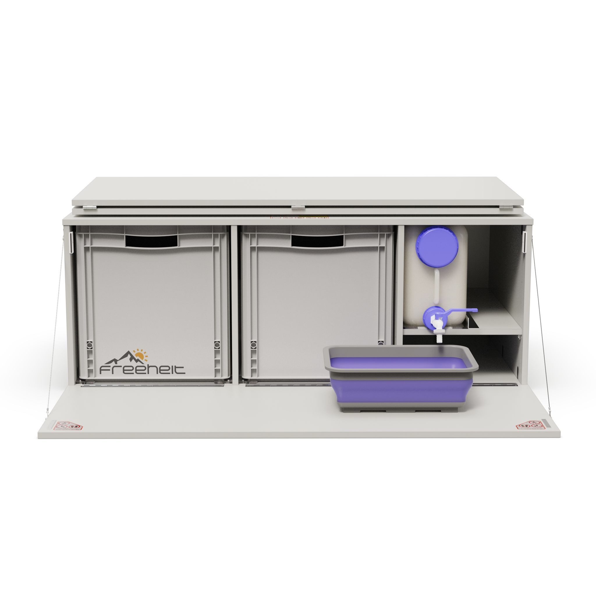 freeheit Schrankmodule (Van Kombi Heckküche Campingbox Küchenmodul Schlafsystem mit Euroboxen) Minivan Hochdachkombi Mikrocamper Küchenblock Freeheit Flexicamp 1010