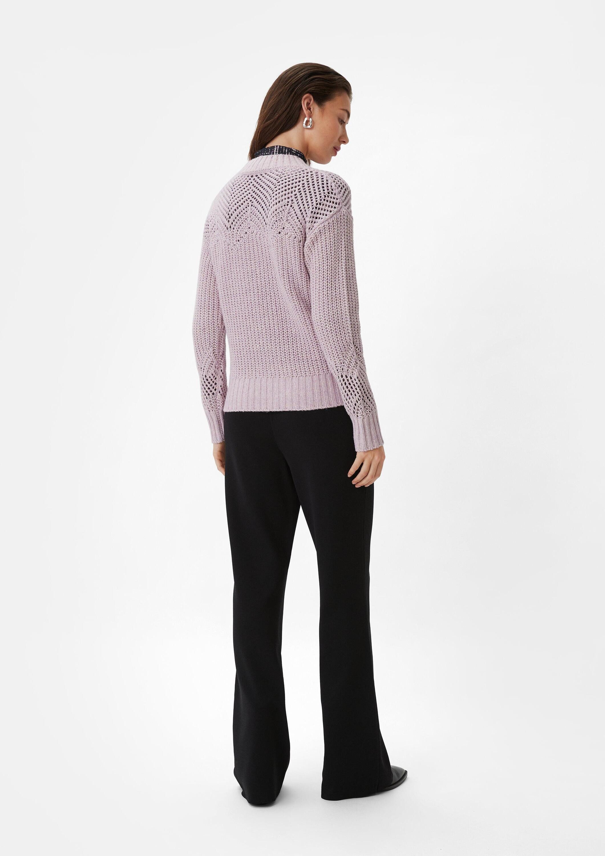 comma Longpullover Strickpullover Strickpullover aus Baumwollmix