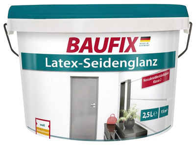 Baufix Latexfarbe, 2,5 l, Seidenglanz