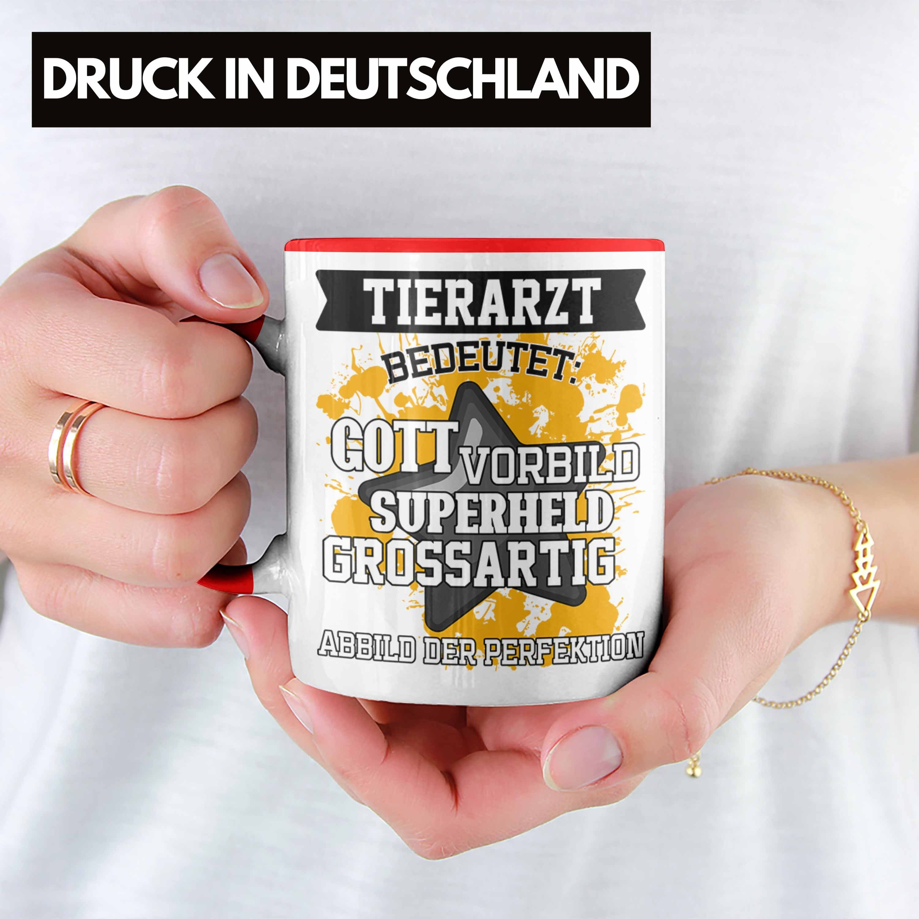 Dankeschön Geschenke Bester Veterinär Trendation Danke Trendation Geschenkideen Geschenk Tasse Tasse Tierarzt - Rot Tierarzt