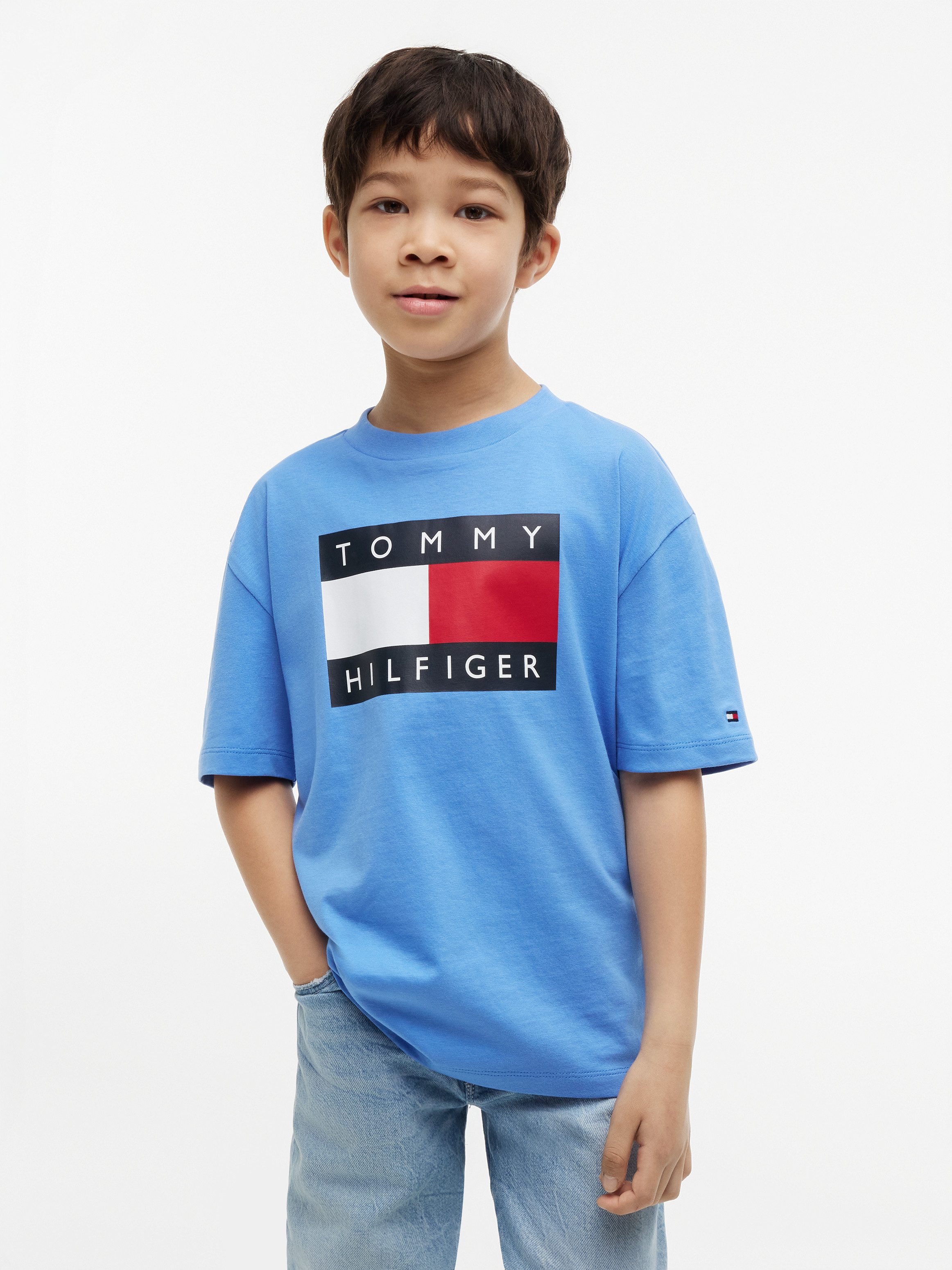 Tommy Hilfiger T-Shirt HERITAGE Regular Fit, Kinder bis 16 Jahre, Logo-Print