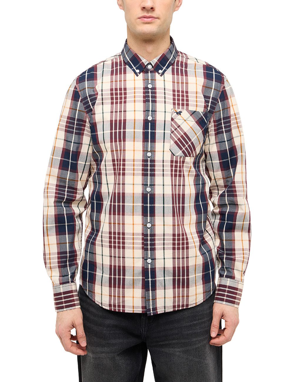 MUSTANG Langarmhemd Herren Style Chester