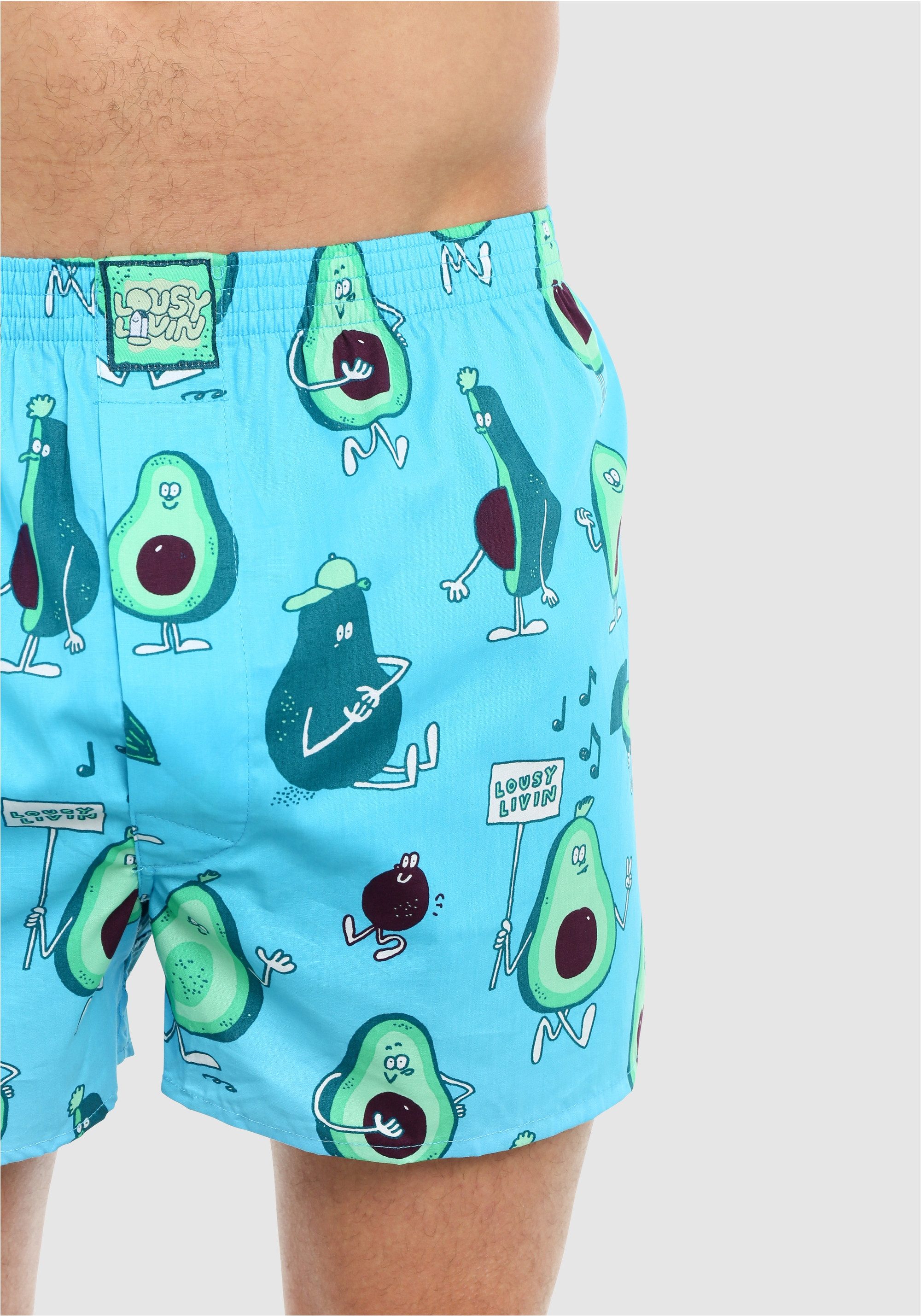 Lousy Livin Boxershorts 2 Pack Avocado & Broccoli (2-St) Locker geschnitten