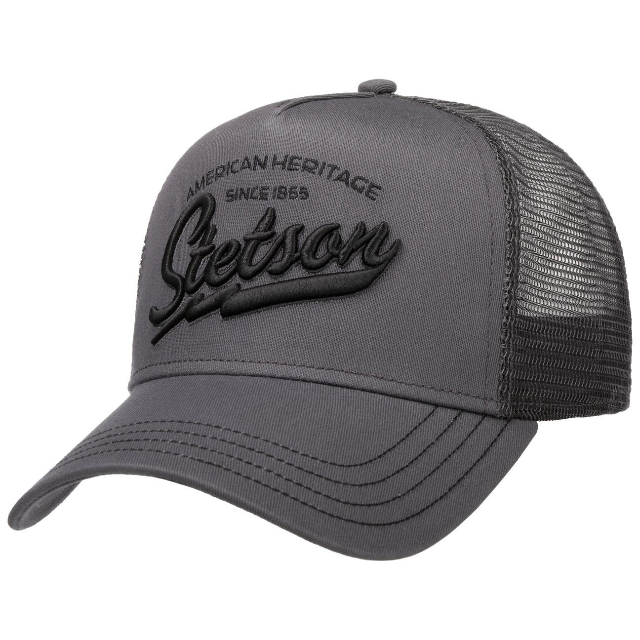 Stetson Trucker Cap (1-St) Basecap Snapback grau